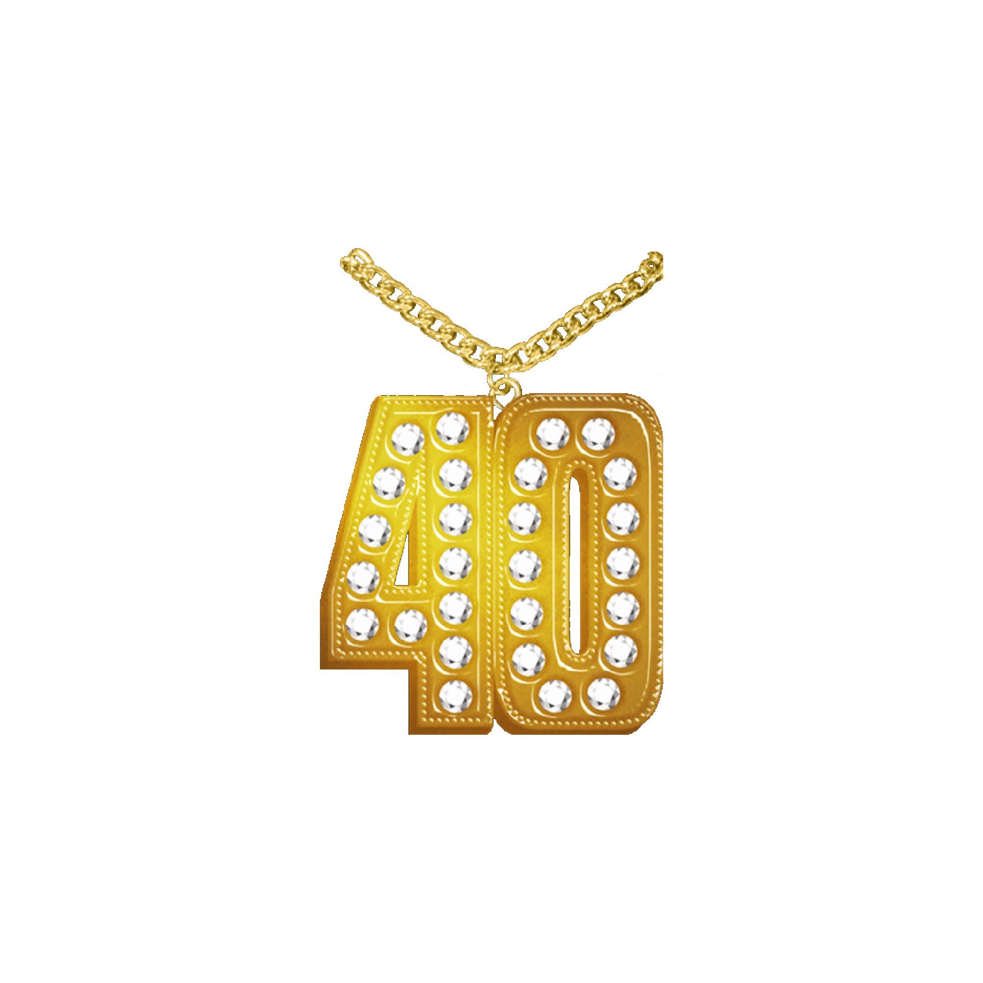 Collier bling bling dore 40