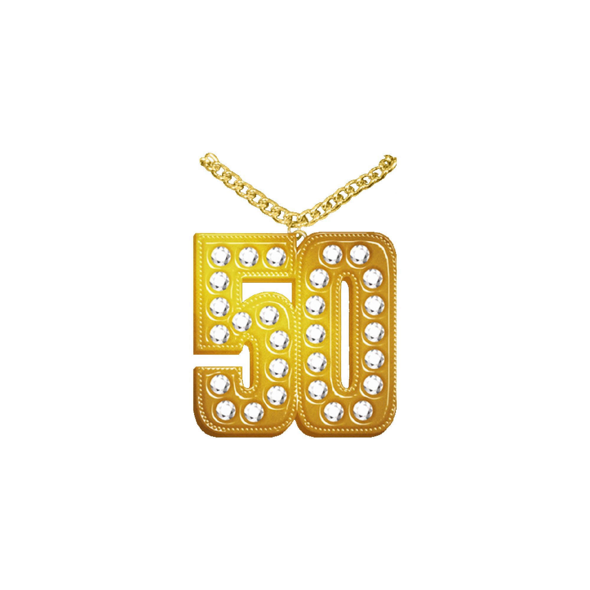 Collier bling bling dore 50