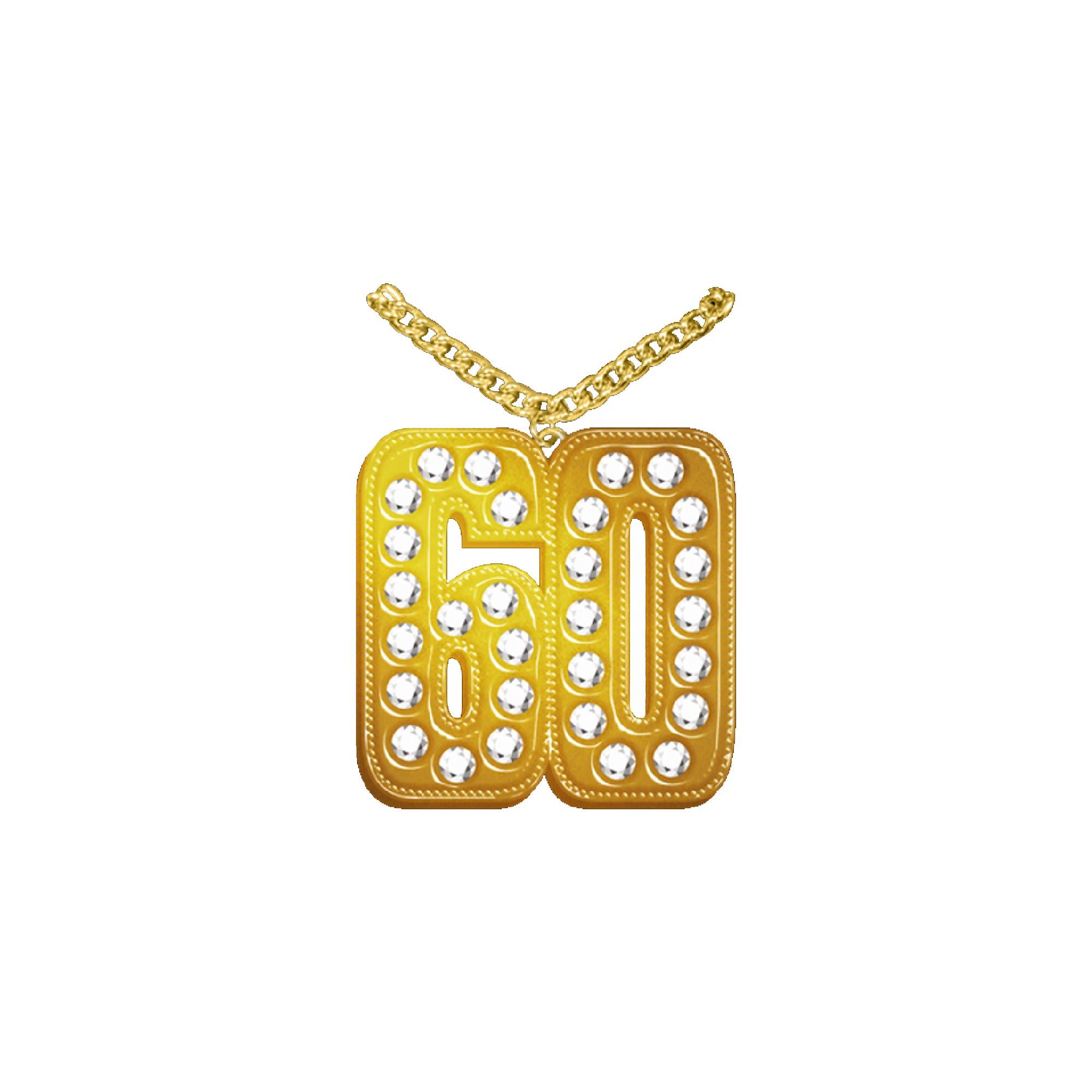 Collier bling bling dore 60