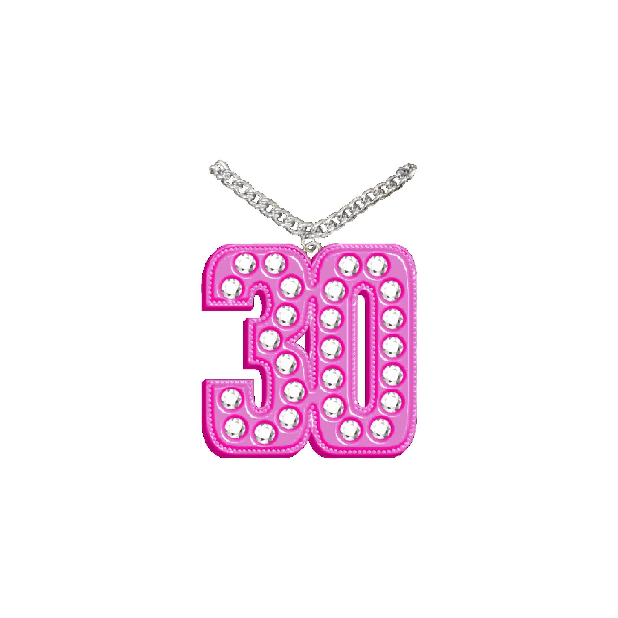 Collier bling bling rose 30