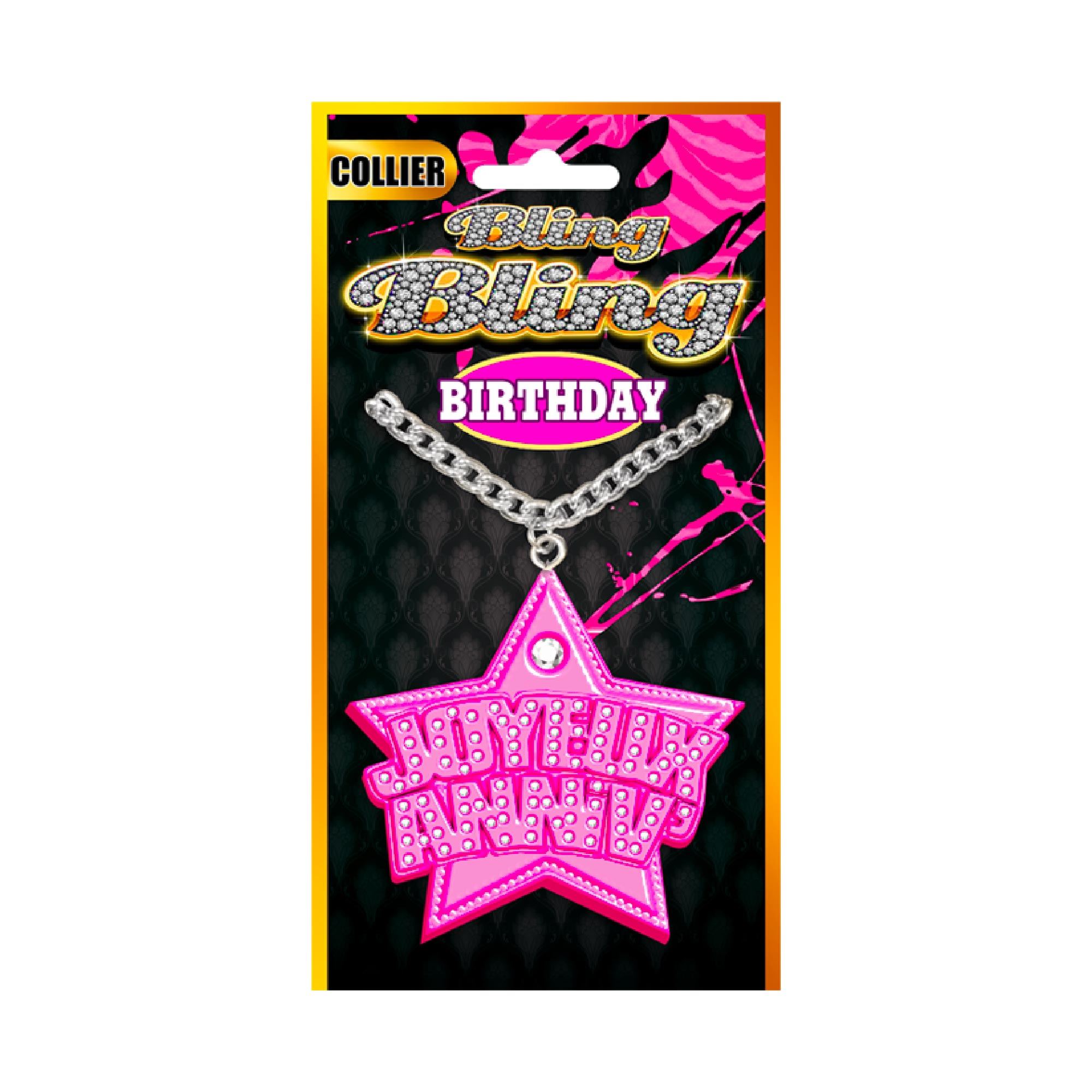 Collier bling rose anniv