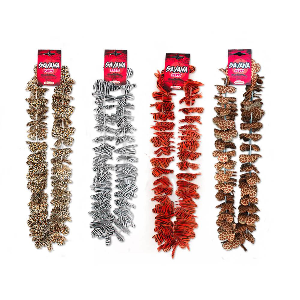 Collier fleurs animaux 4mods /12pcs