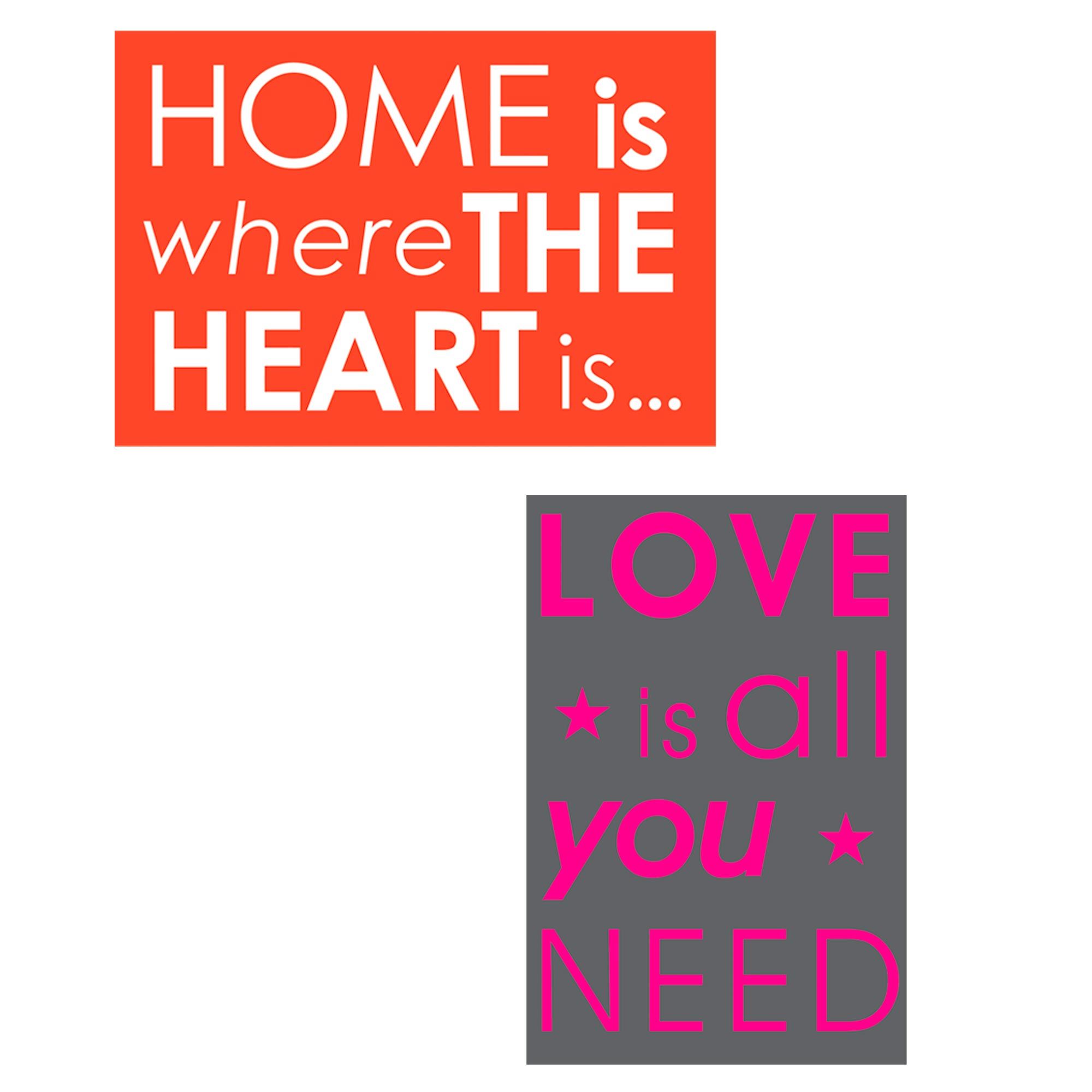 Toile love/home 2mods /6pcs