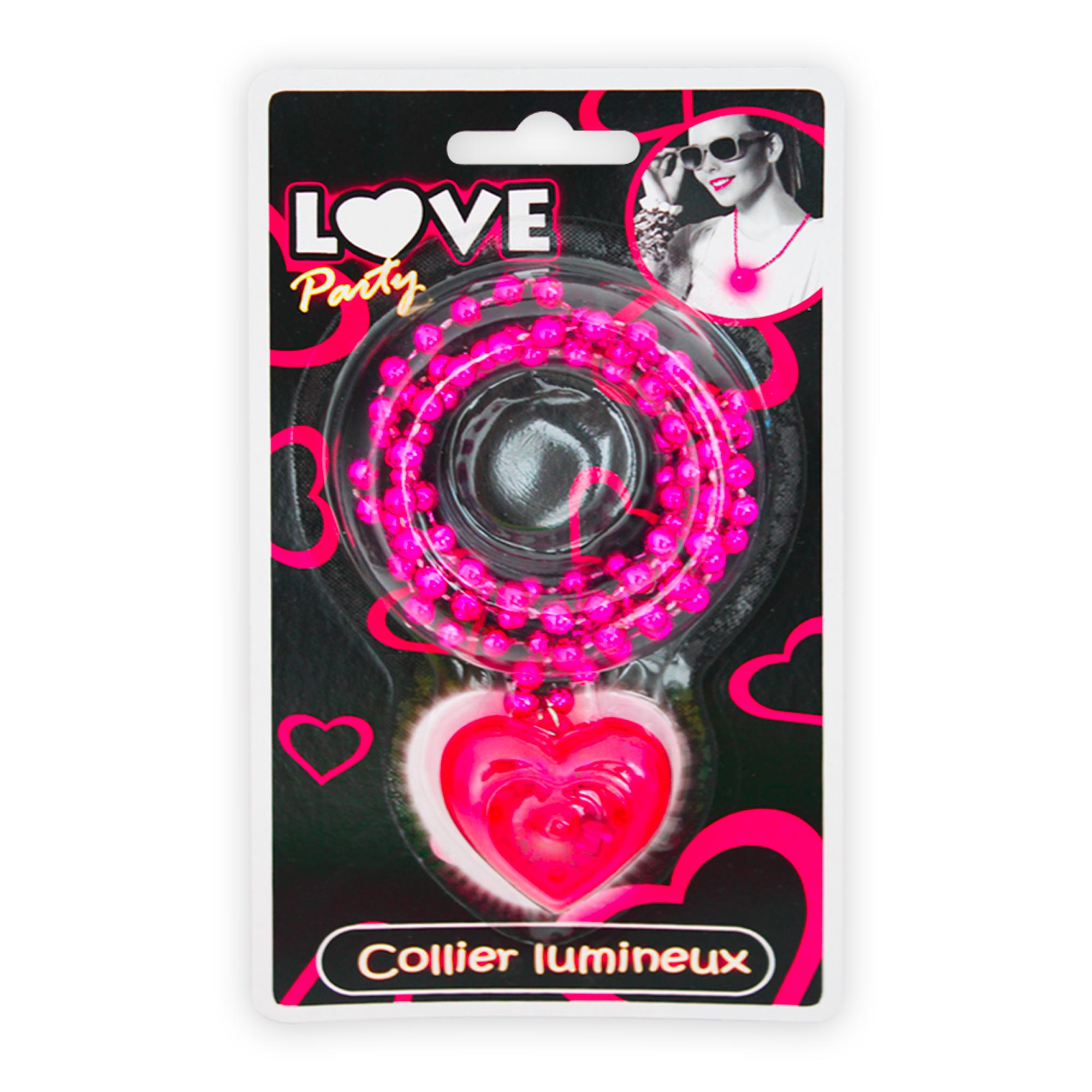 Collier lumineux love party