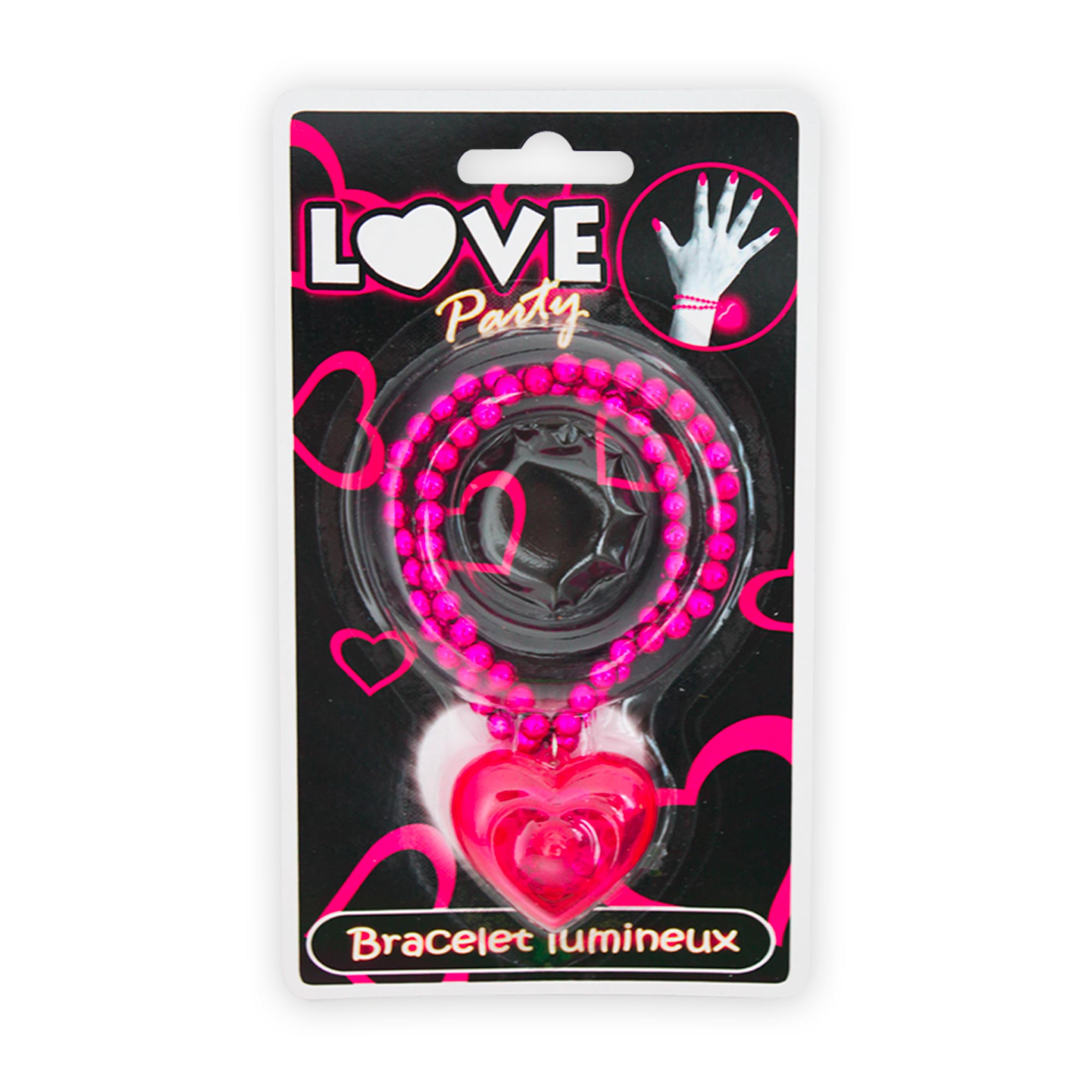 Bracelet lumineux love party