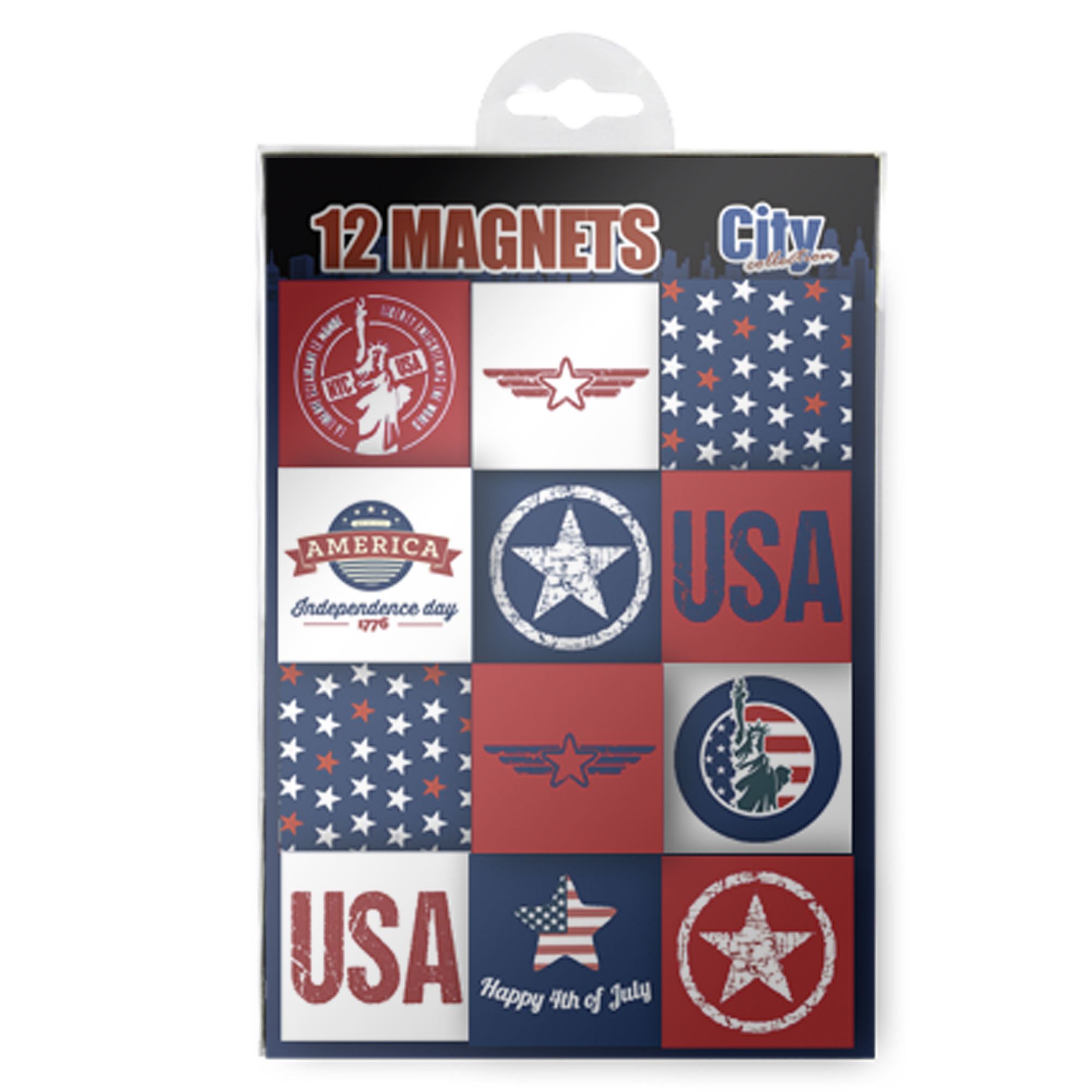 Sachet 12 magnets usa