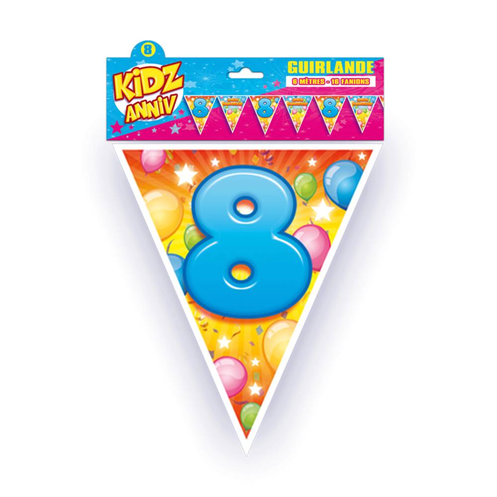 Guirlande fanion 8 ans