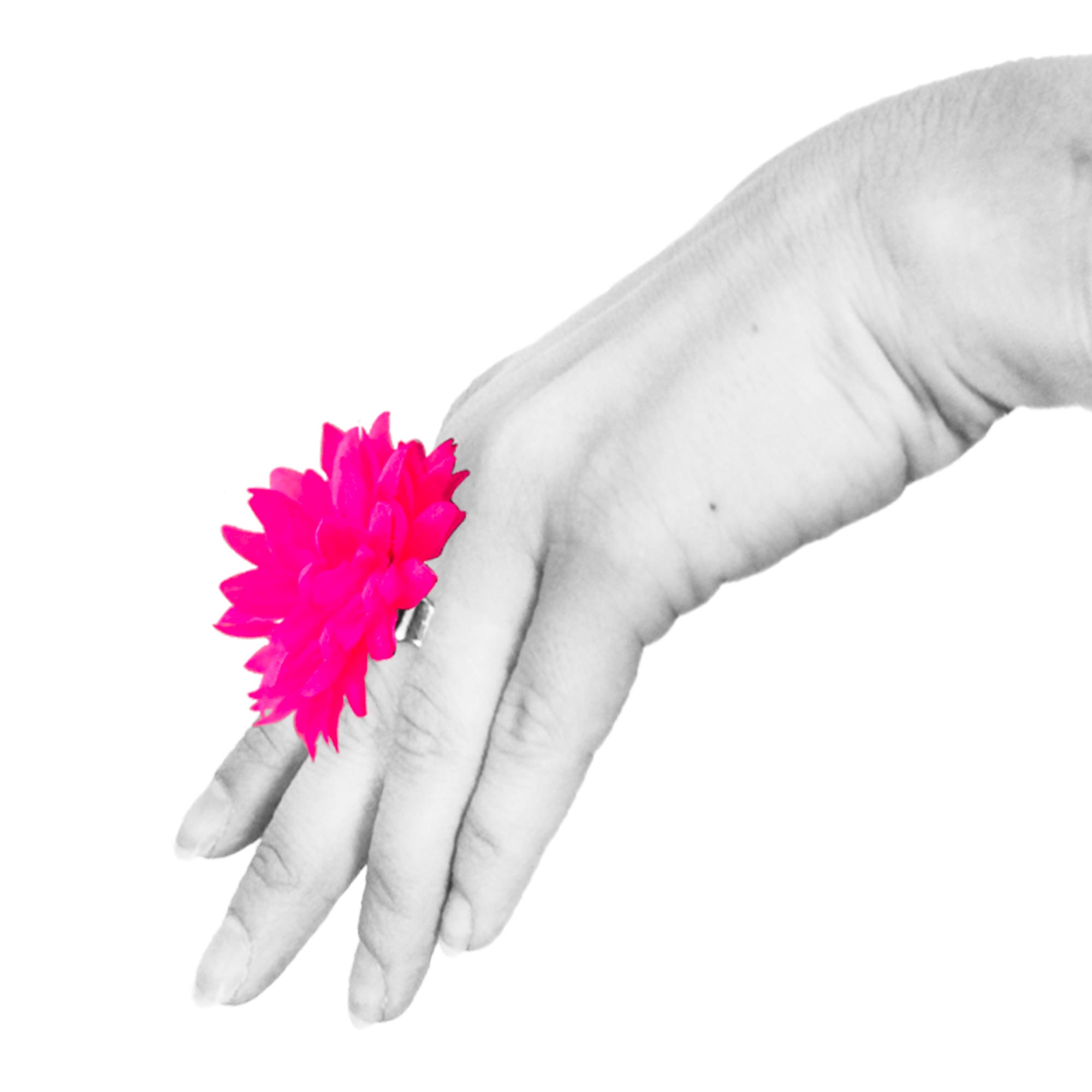 Bague fleur pink party