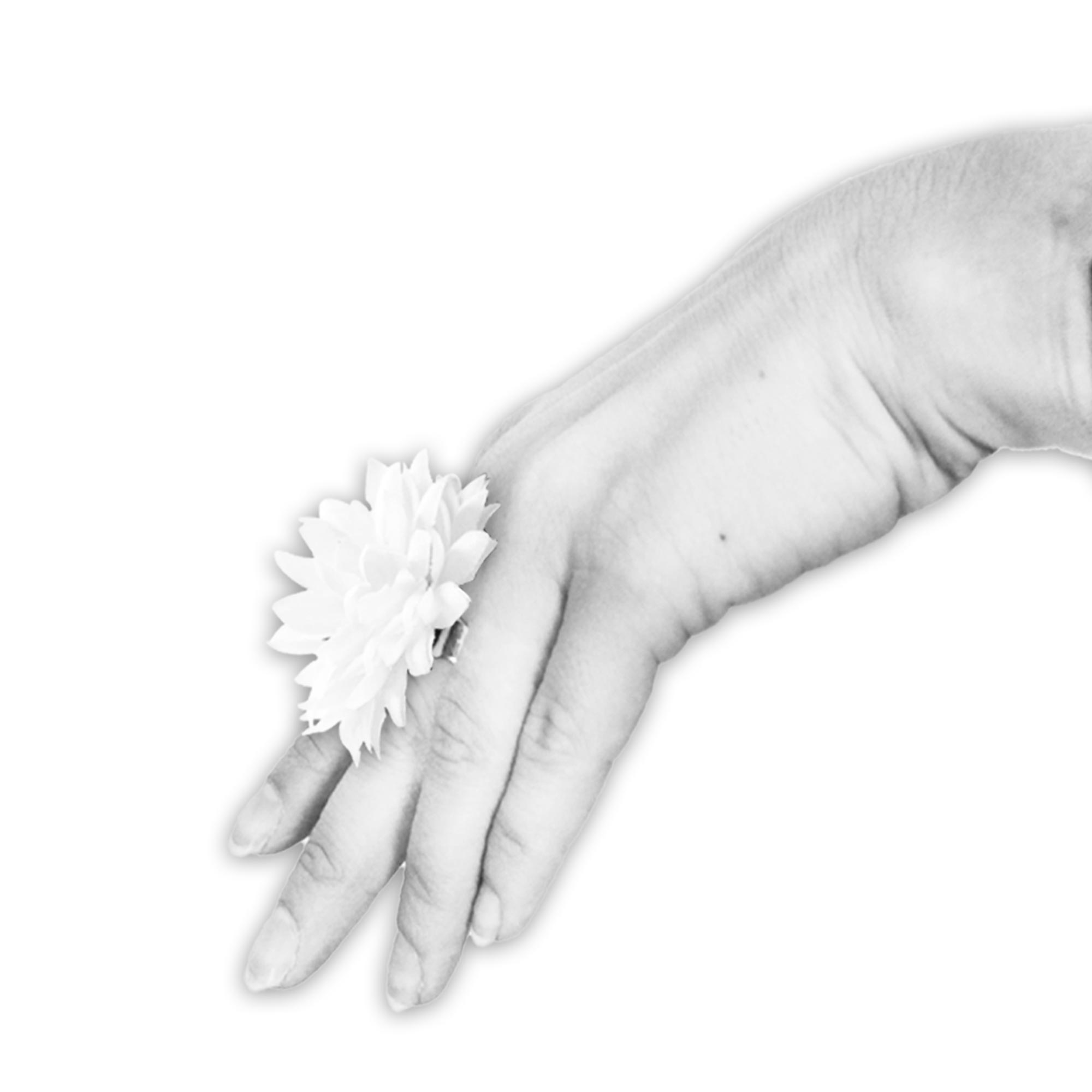 Bague fleur white party