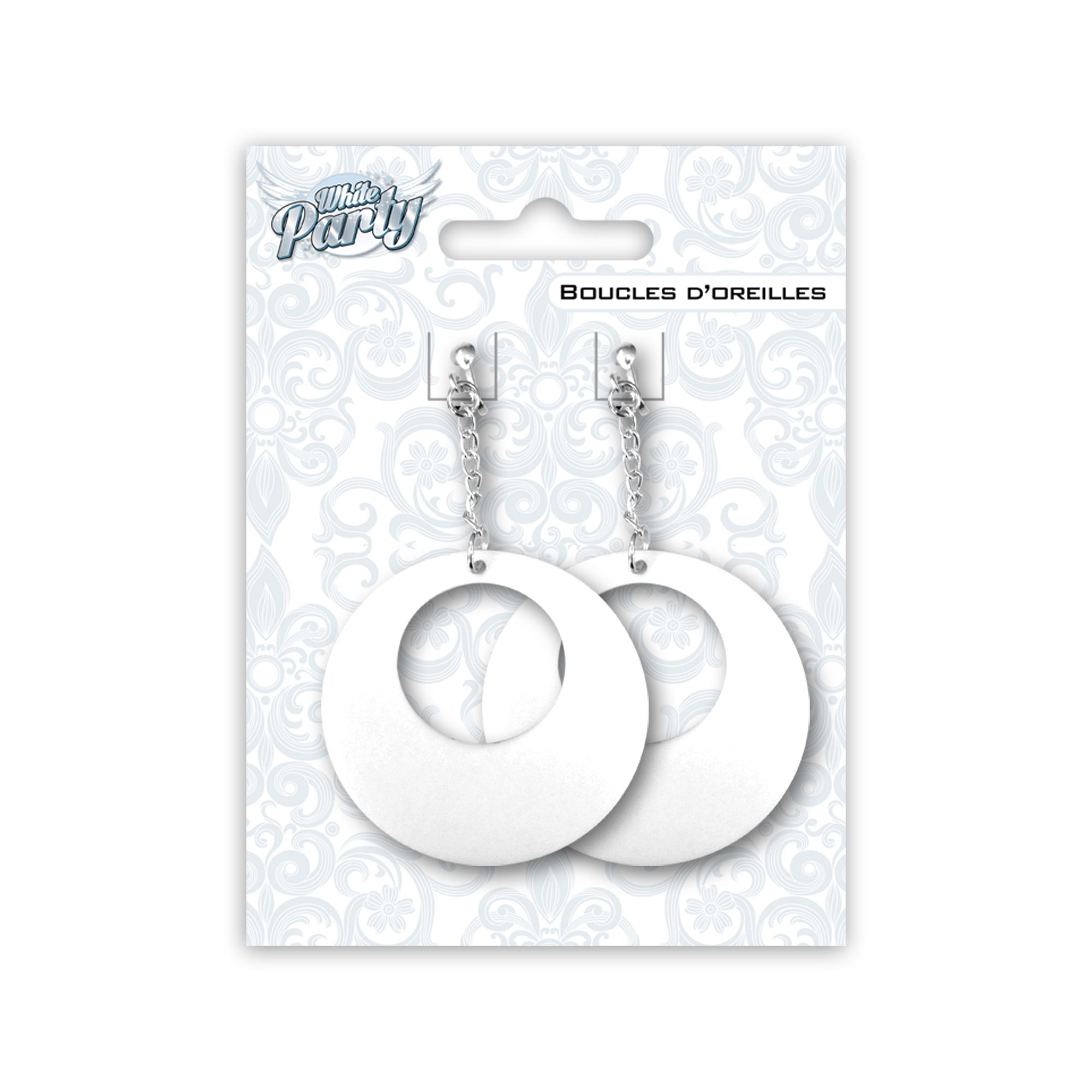 Boucles d oreilles white party