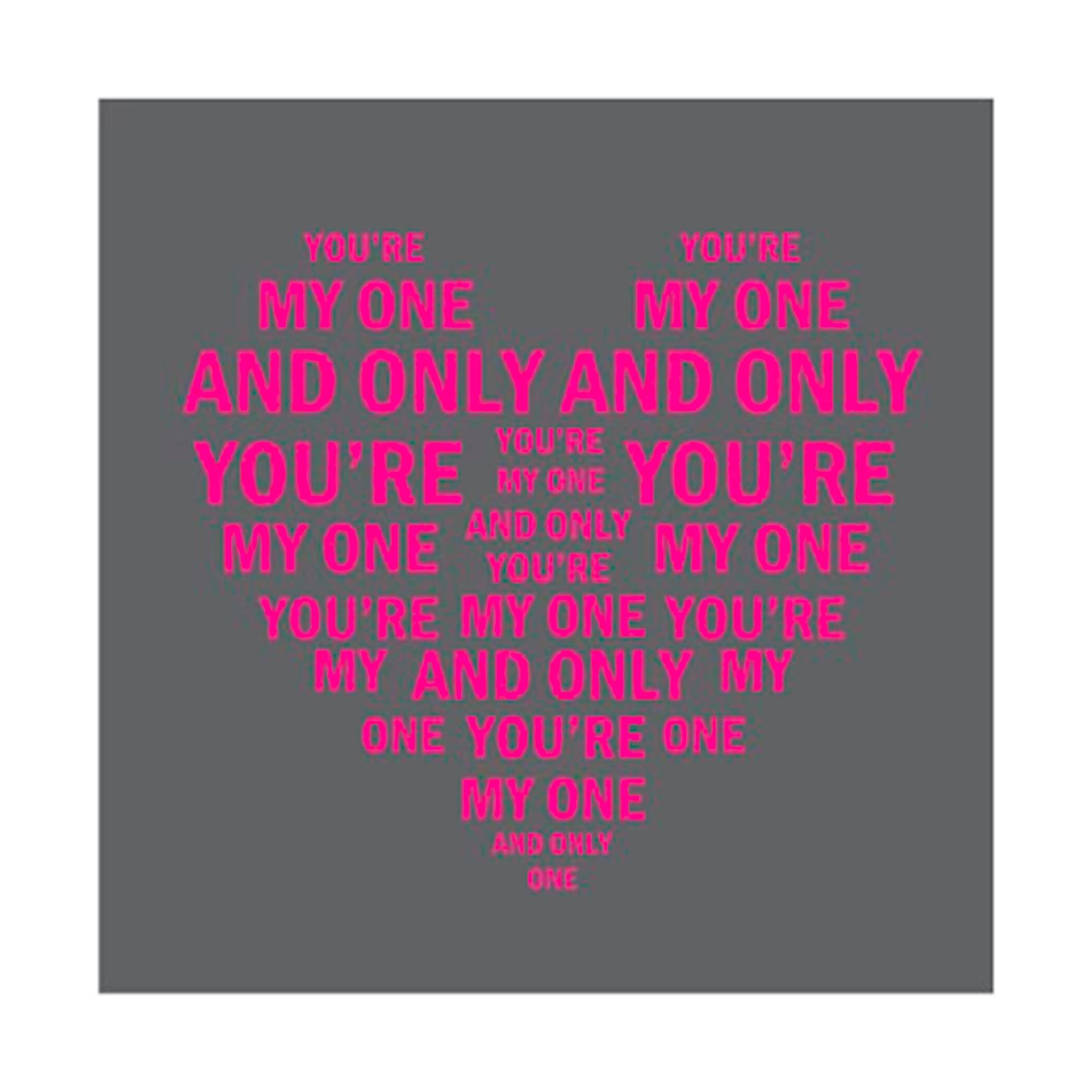 Toile coeur texte
