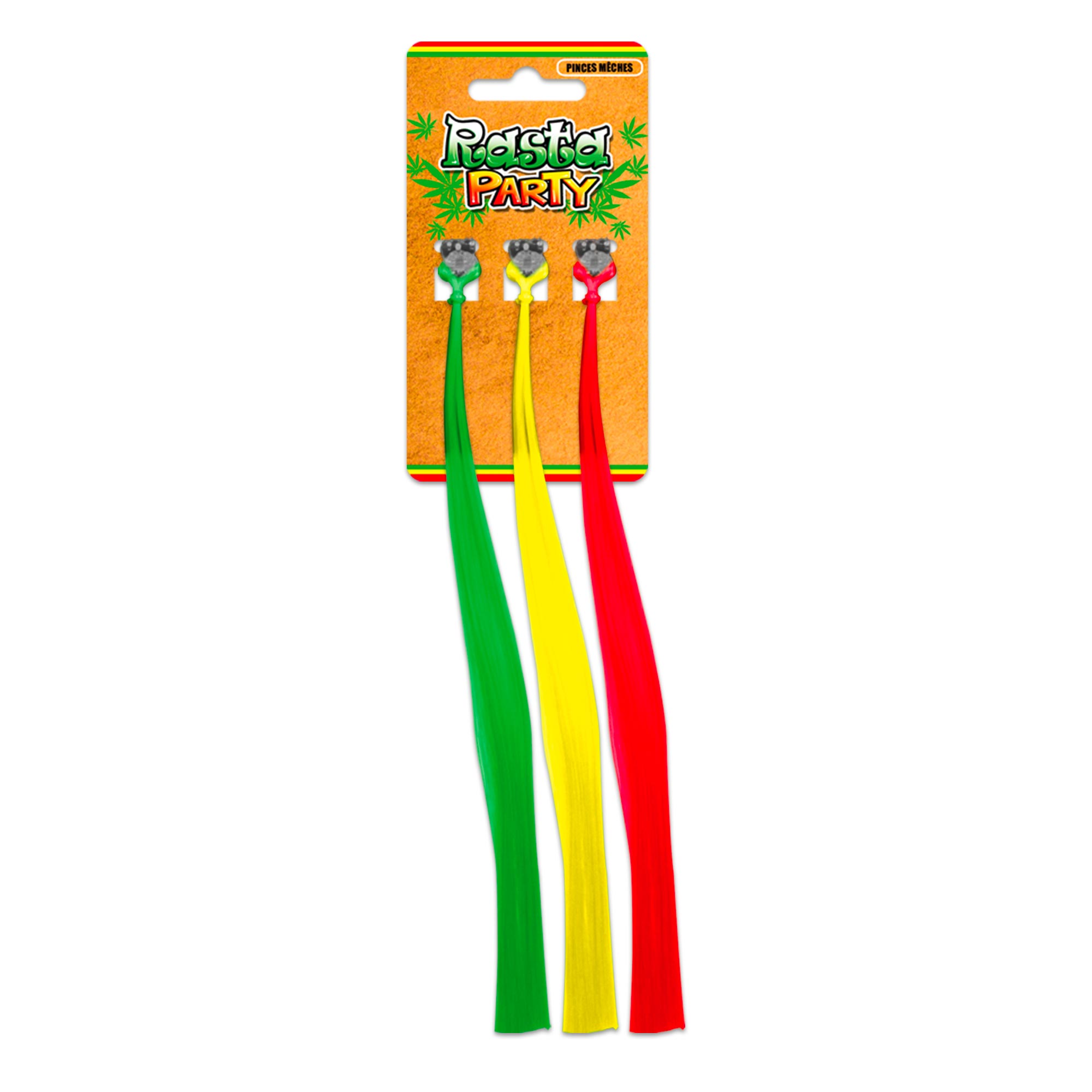 Pack 3 pinces rasta party