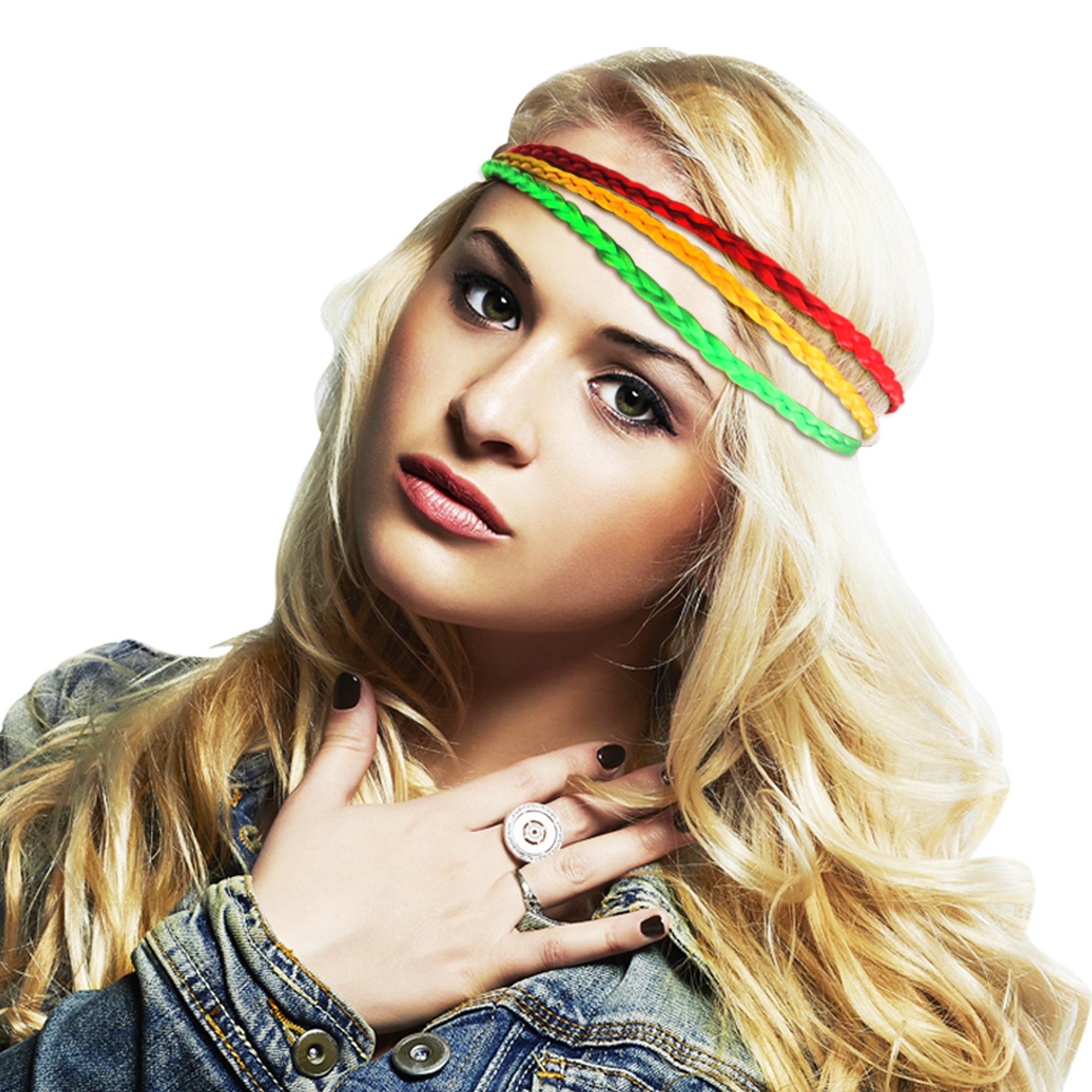 Bandeau 3 bandes rasta party
