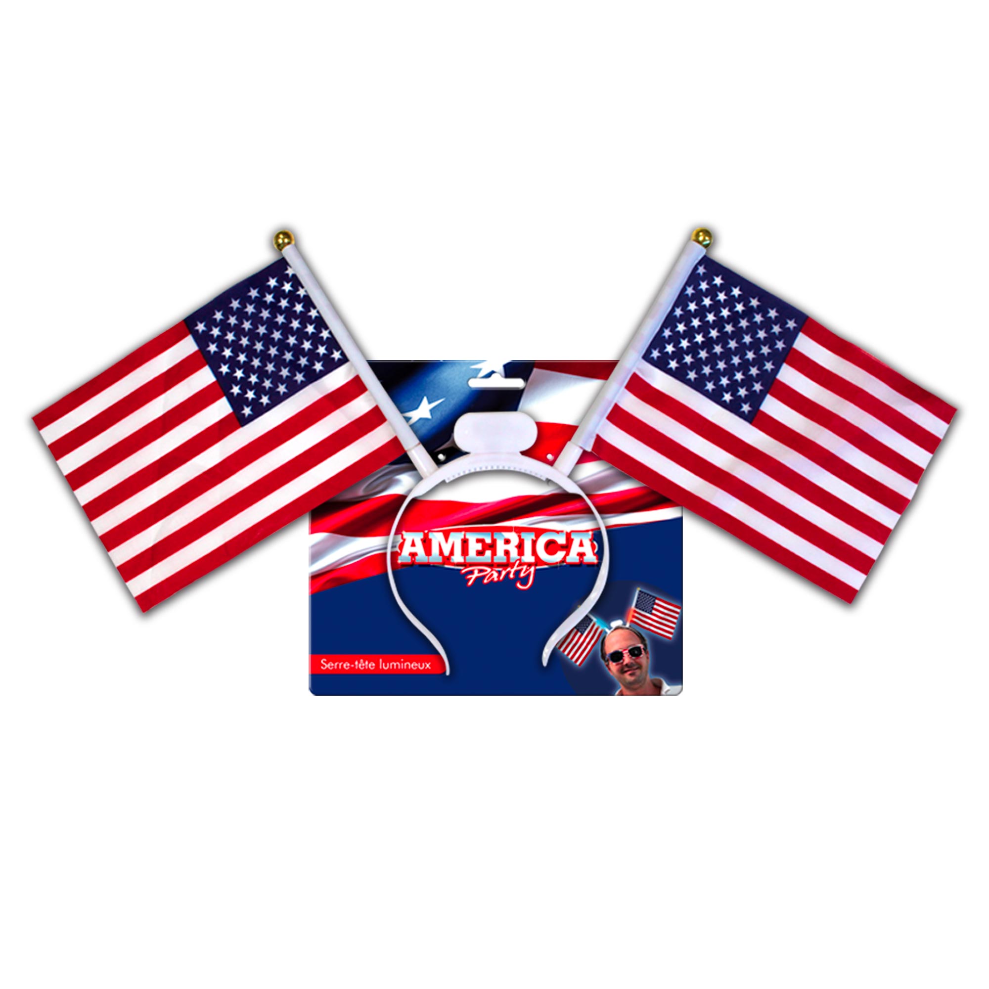 Serre tete usa lumineux