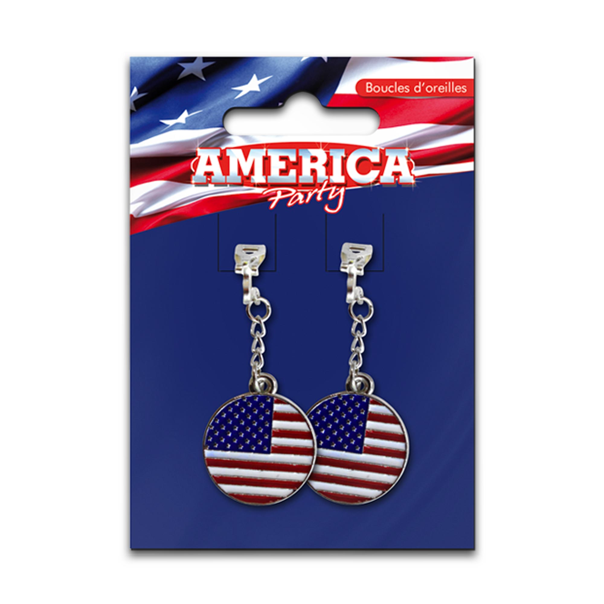 Boucles d oreilles usa ronde