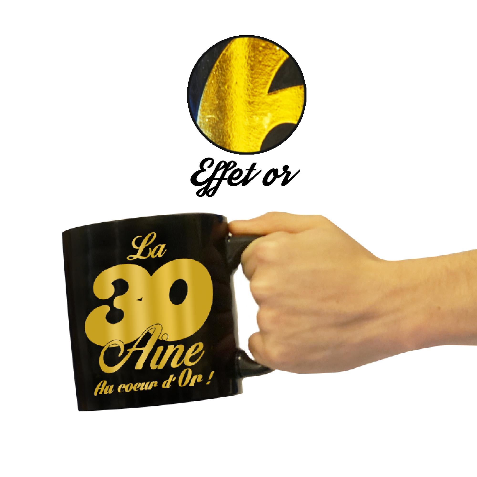 Mug geant or 30 aine