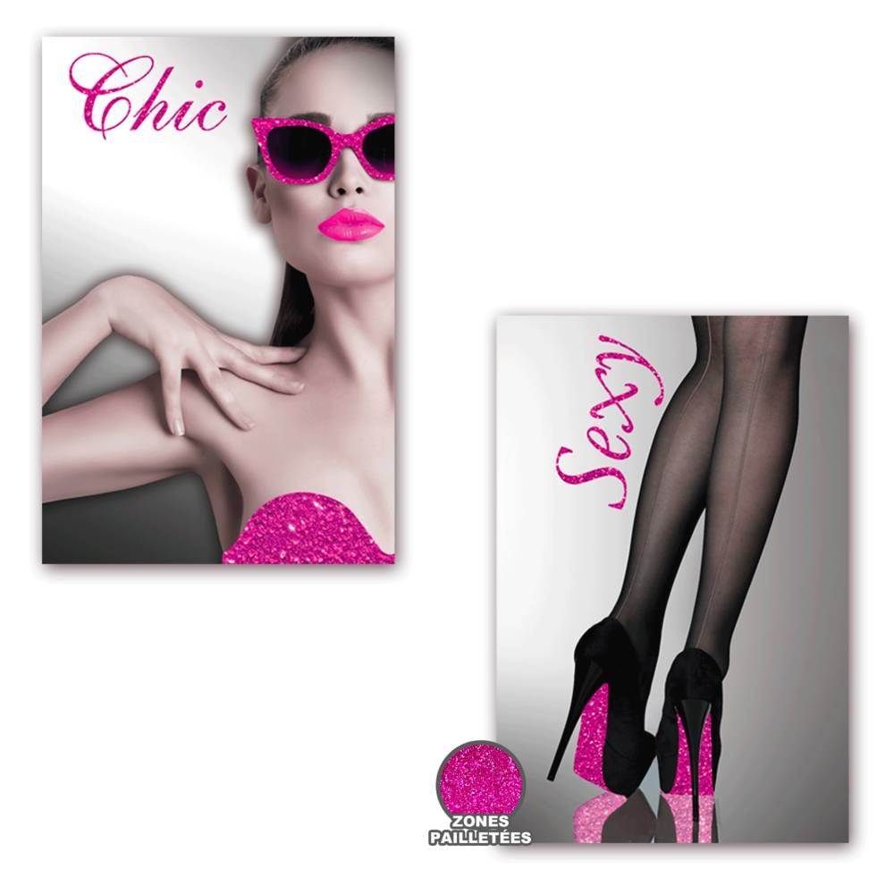 Toile paillette sexy 2mods /8pcs