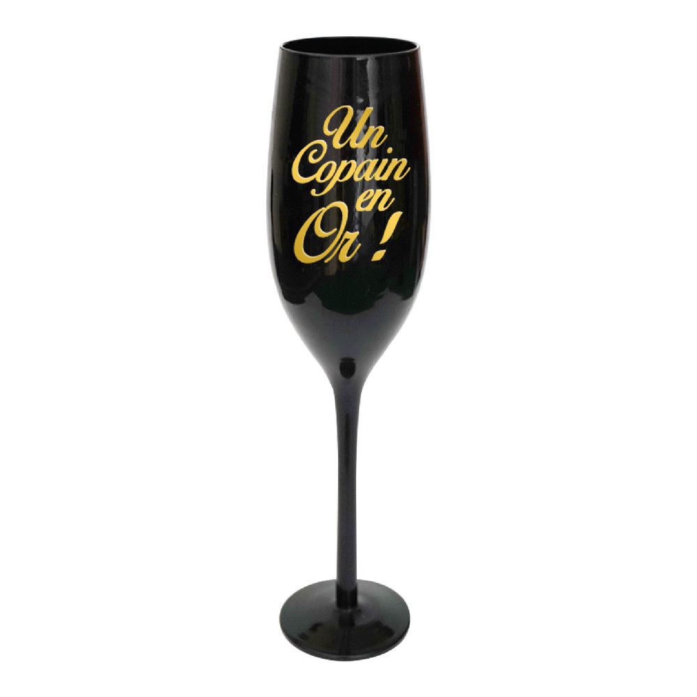 Flute noire copain en or