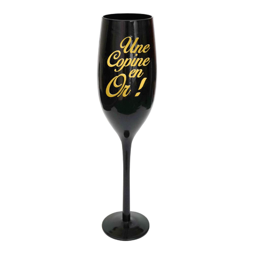Flute noire copine en or