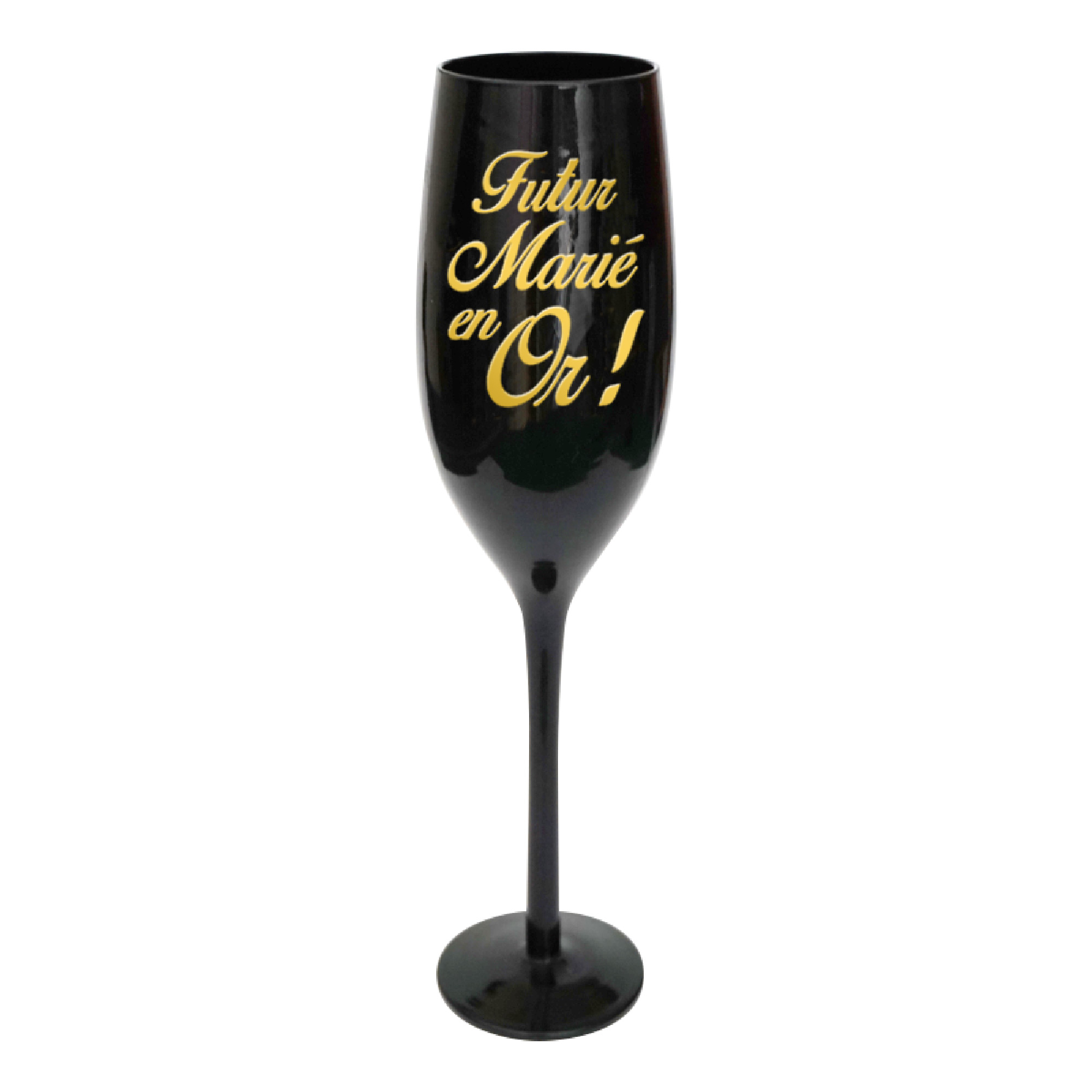 Flute noire futur marie en or