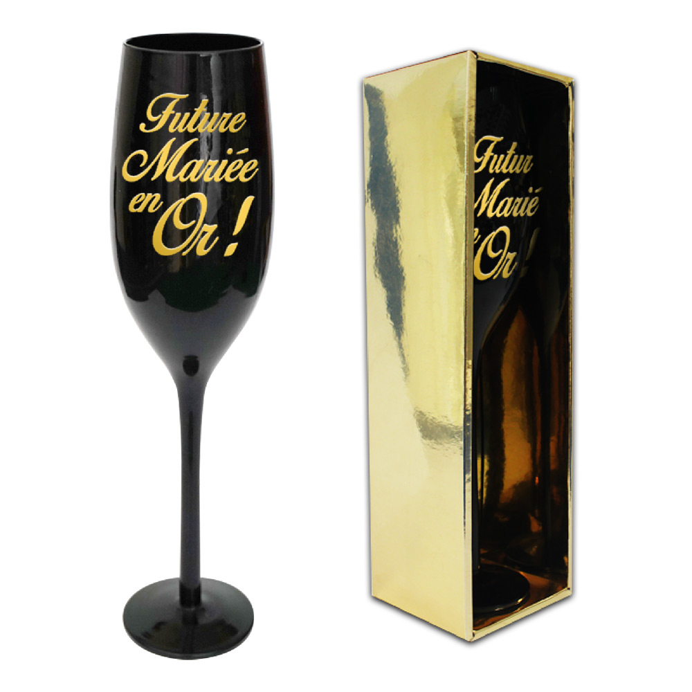 Flute noire future mariee en or