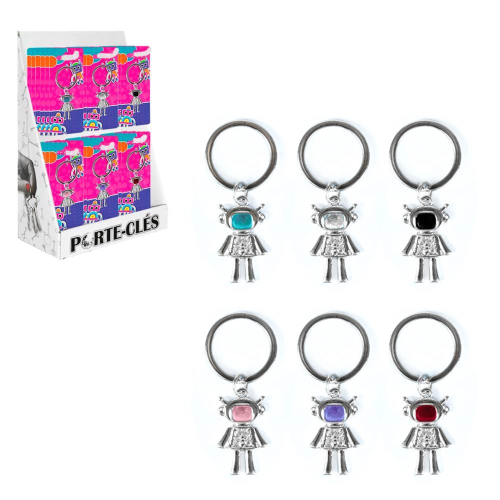 Porte cle robot fille 6mods /36pcs