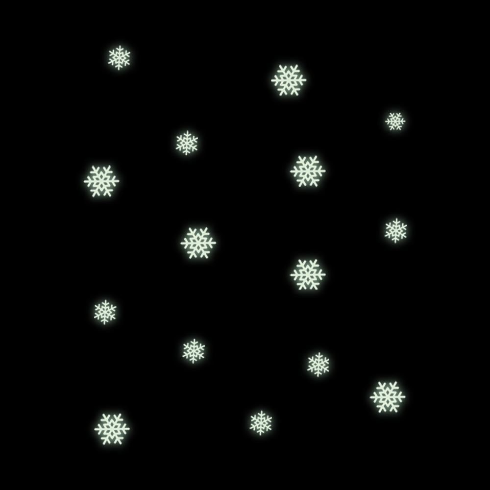 Pack flocons neige phosphores