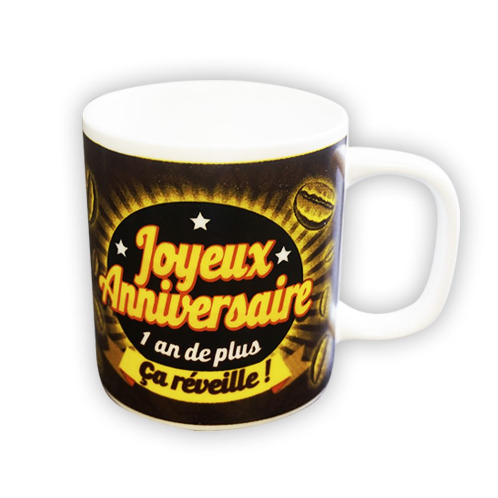 Tasse expresso joyeux anniv