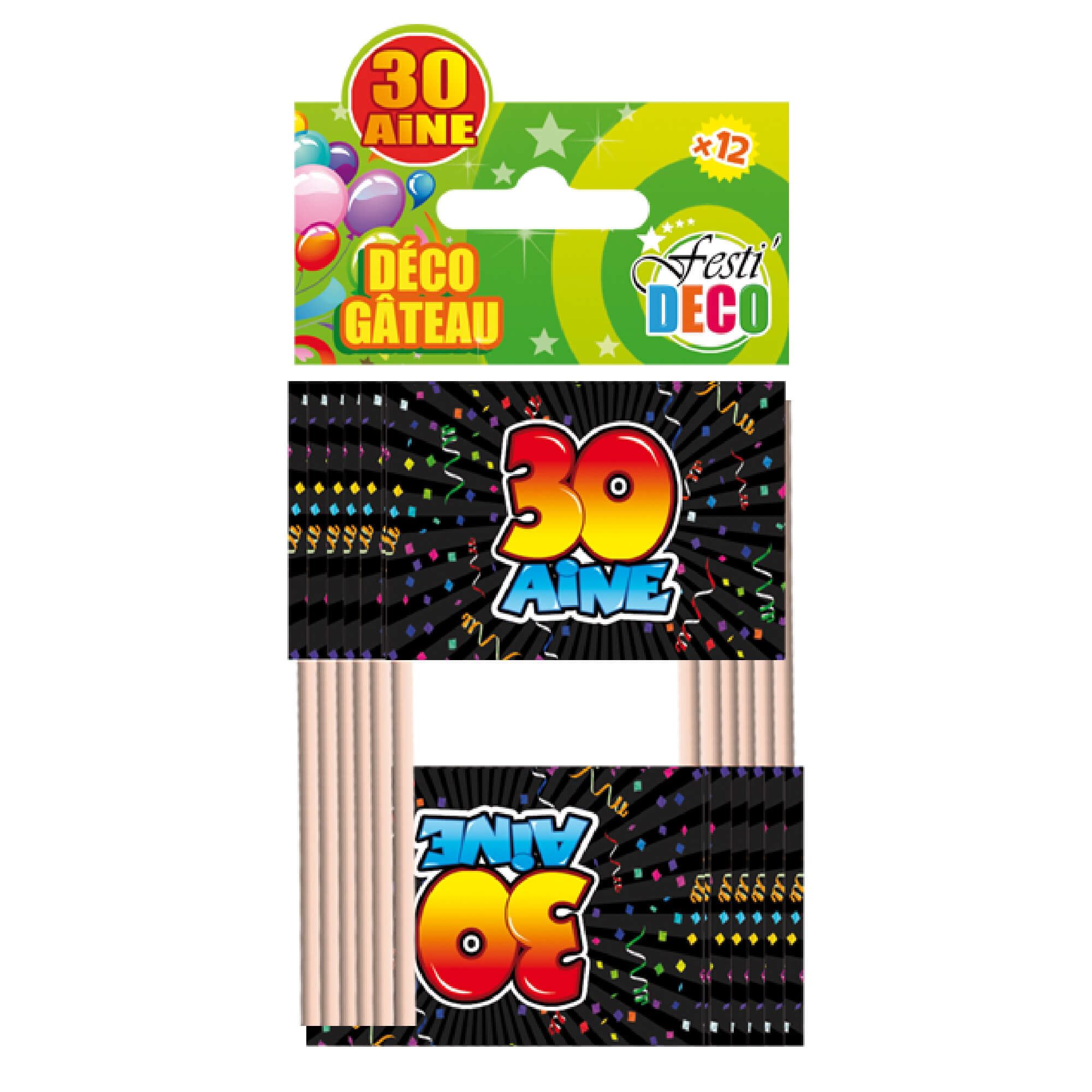 Deco gateau 30 aine
