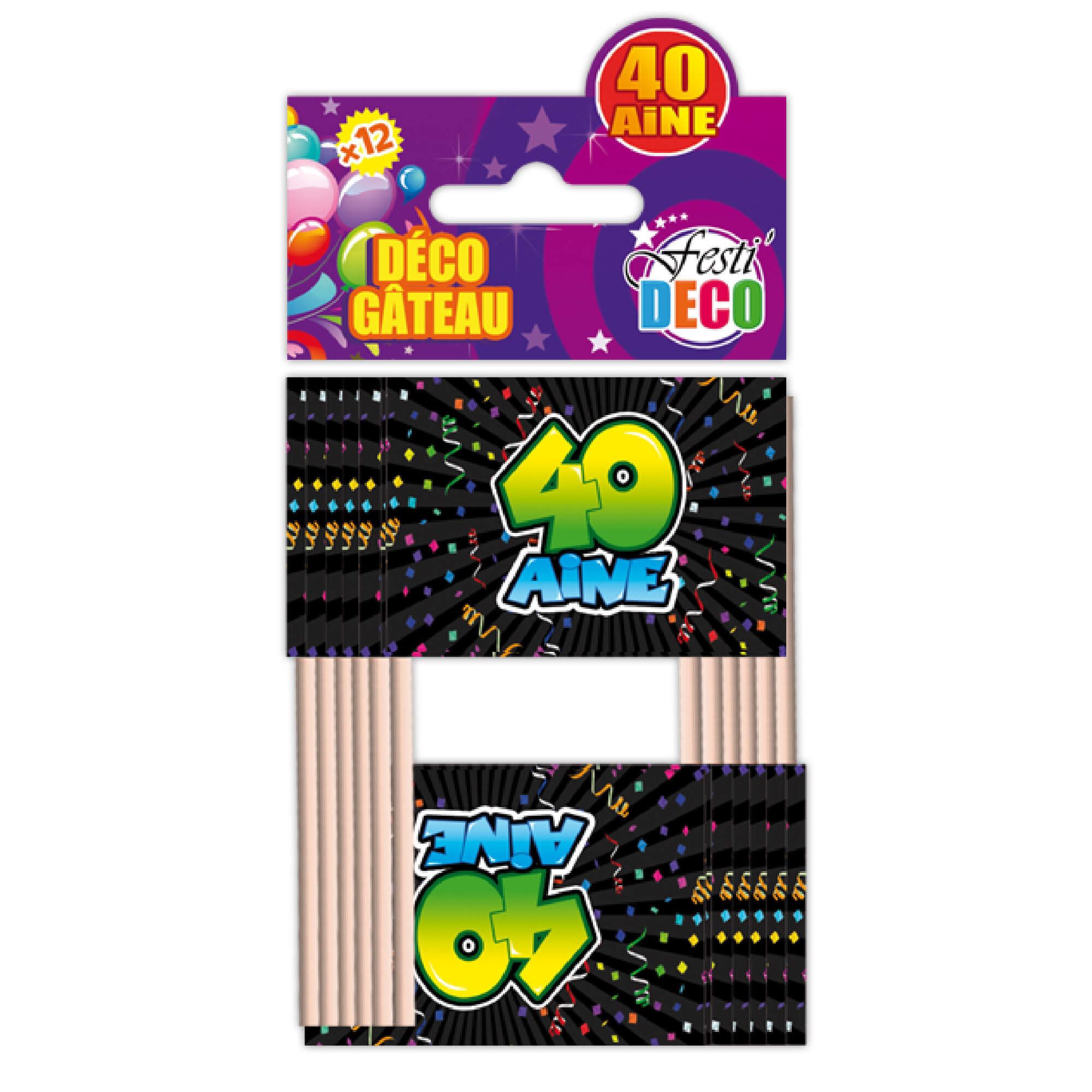 Deco gateau 40 aine
