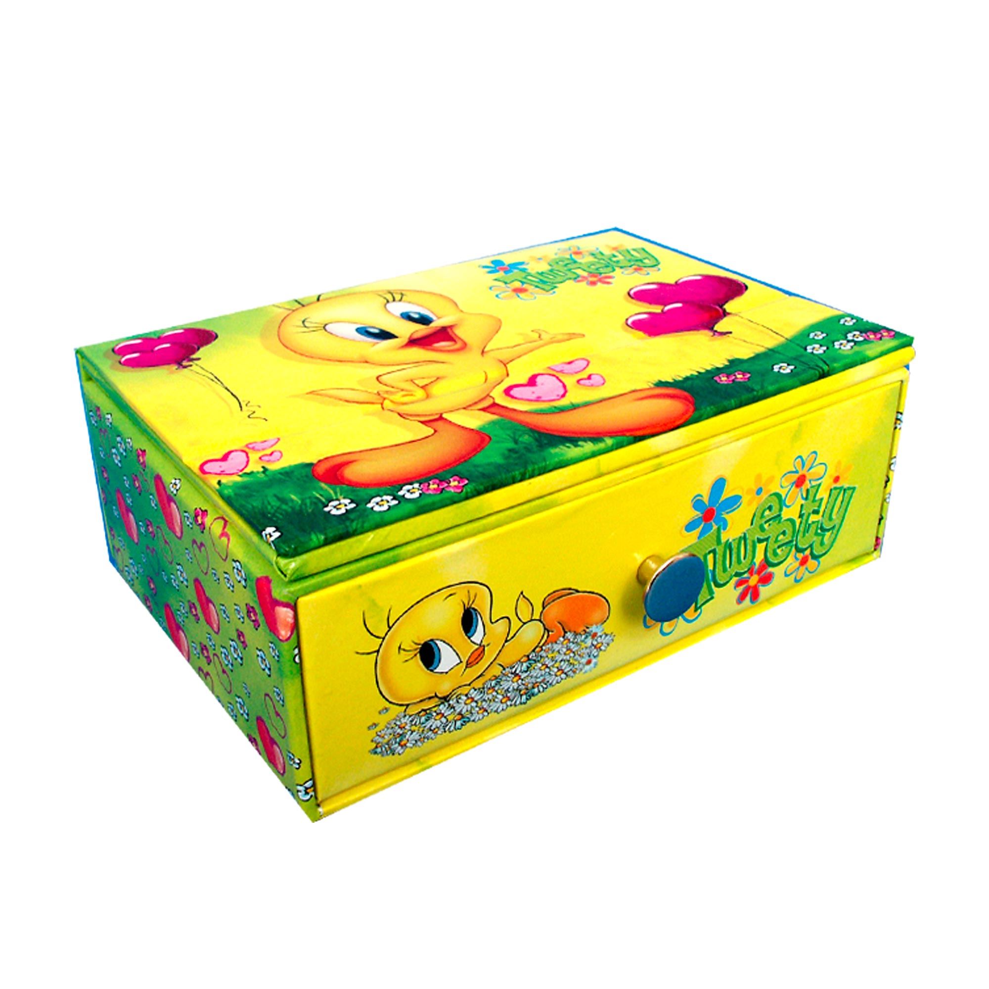 Boite a bijoux titi decor jaune