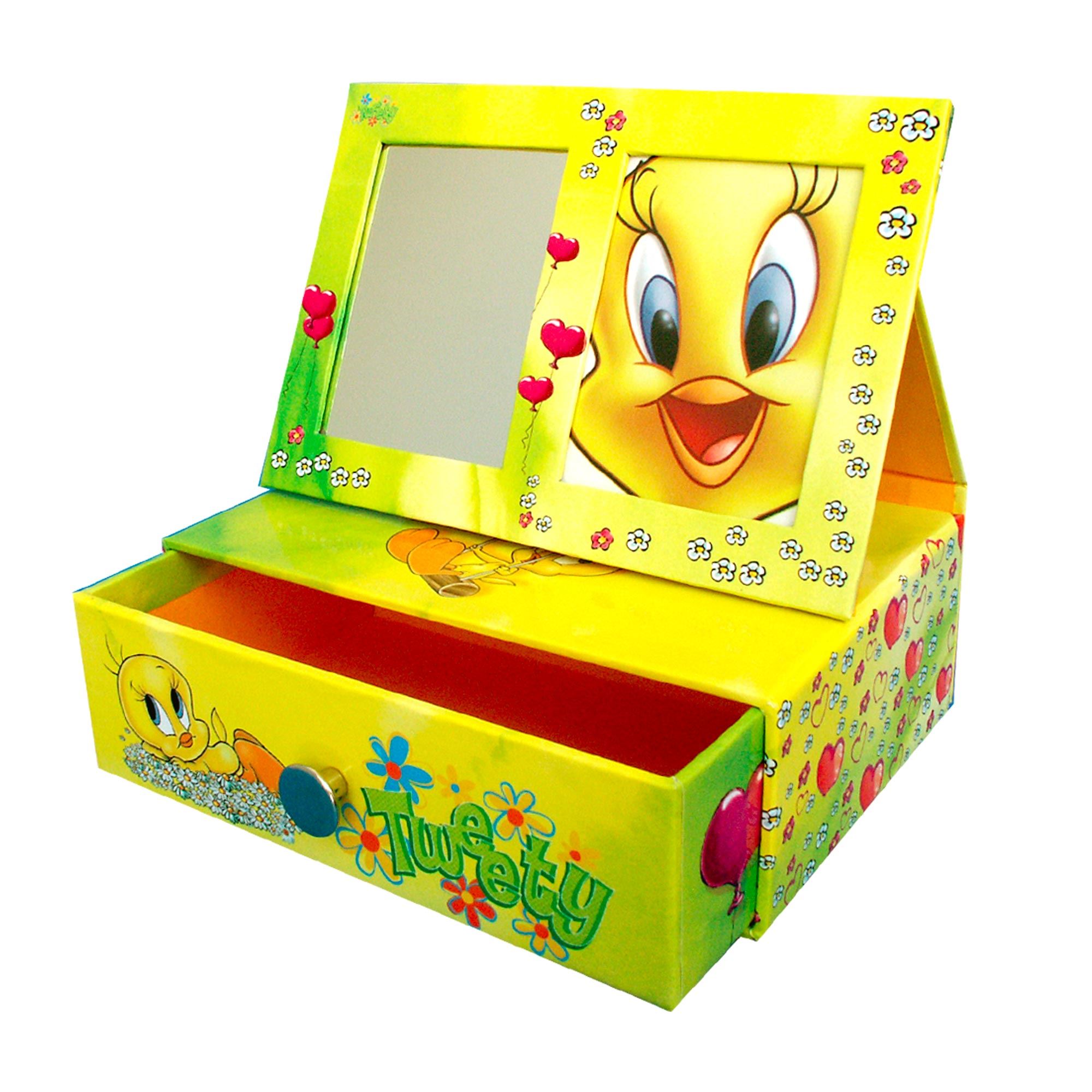 Boite a bijoux titi decor jaune