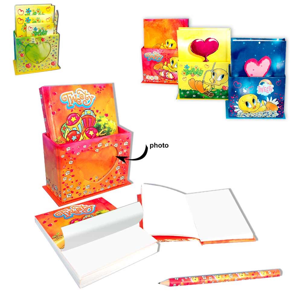 Carnets titi +crayons