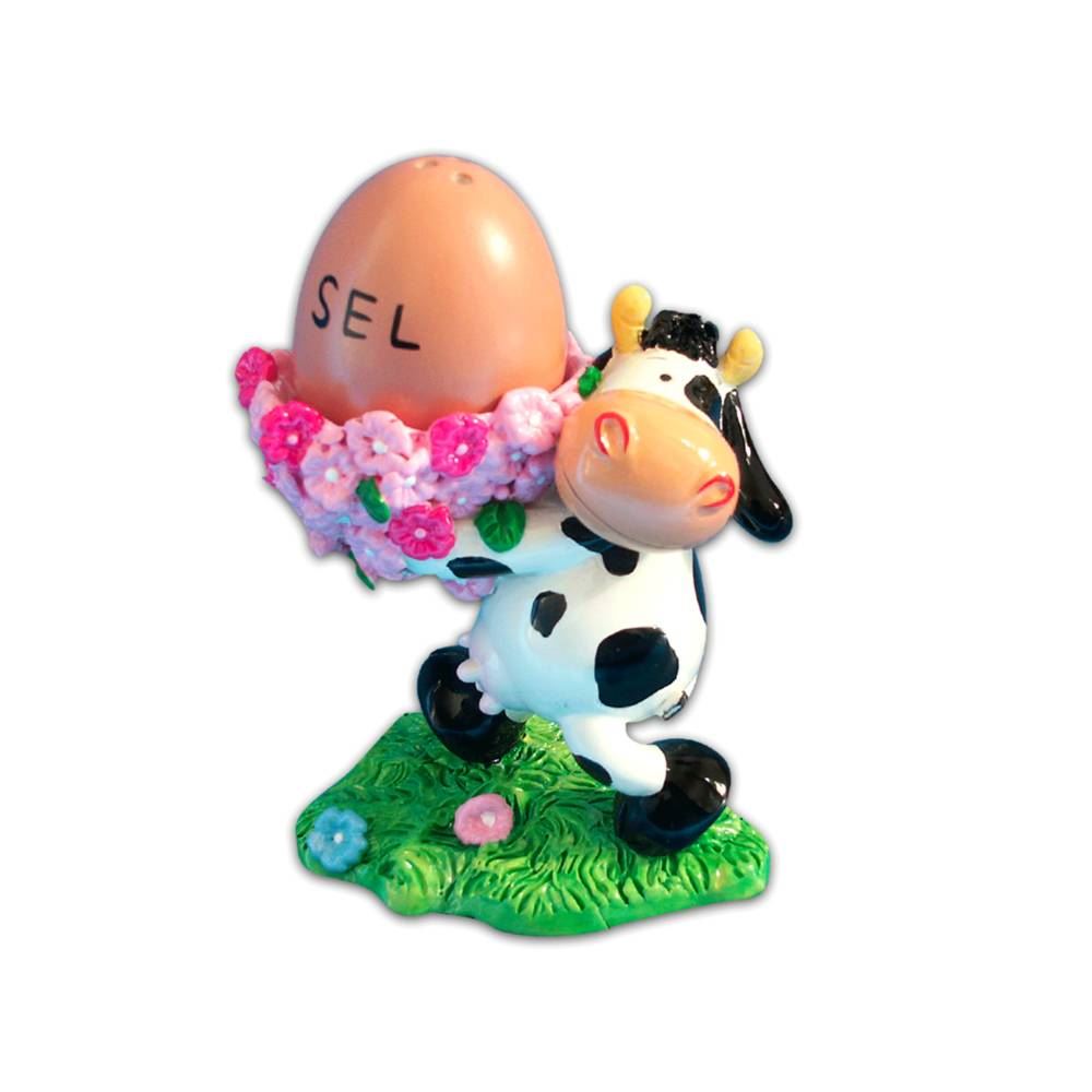 Saliere vache fleur