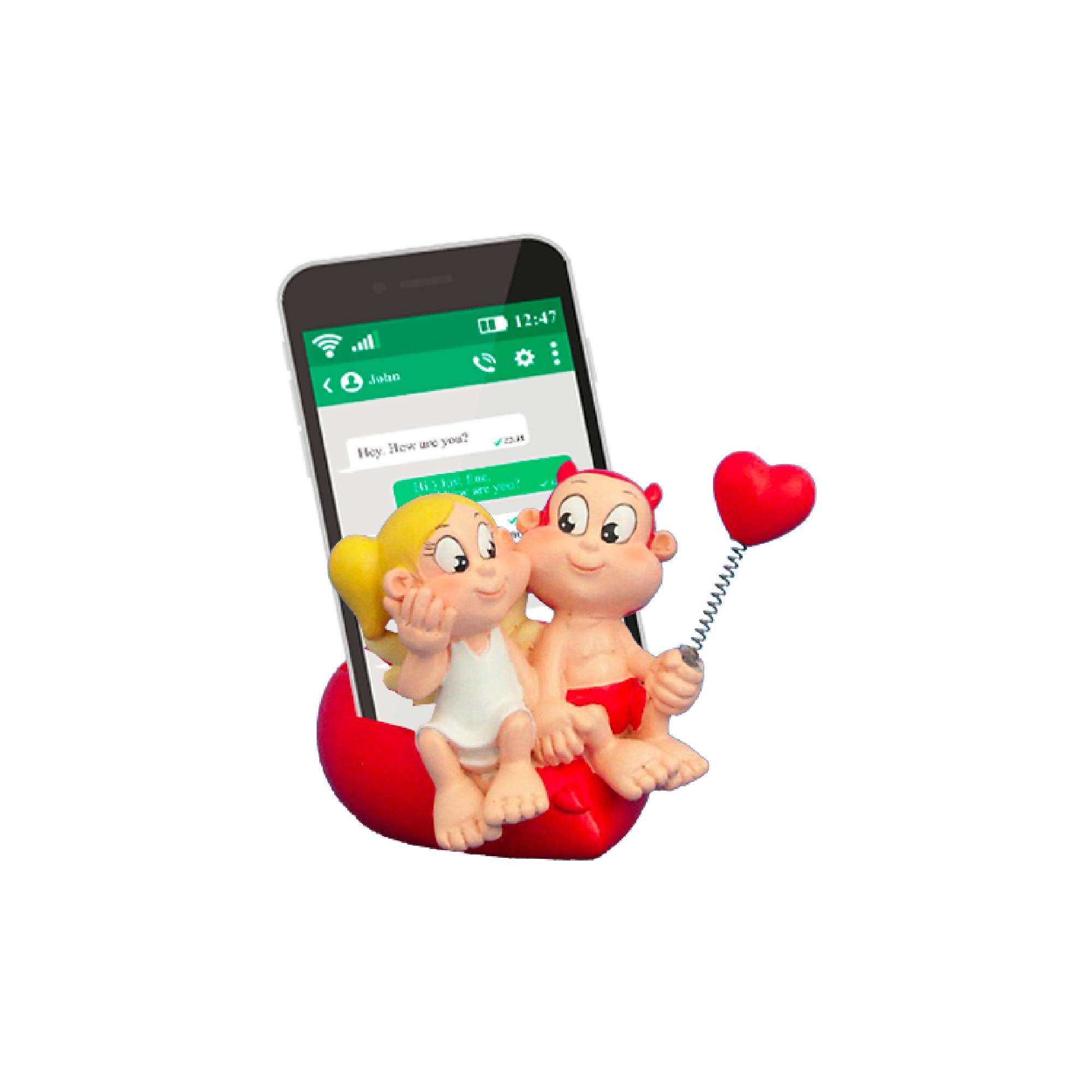 Porte telephone ange diable