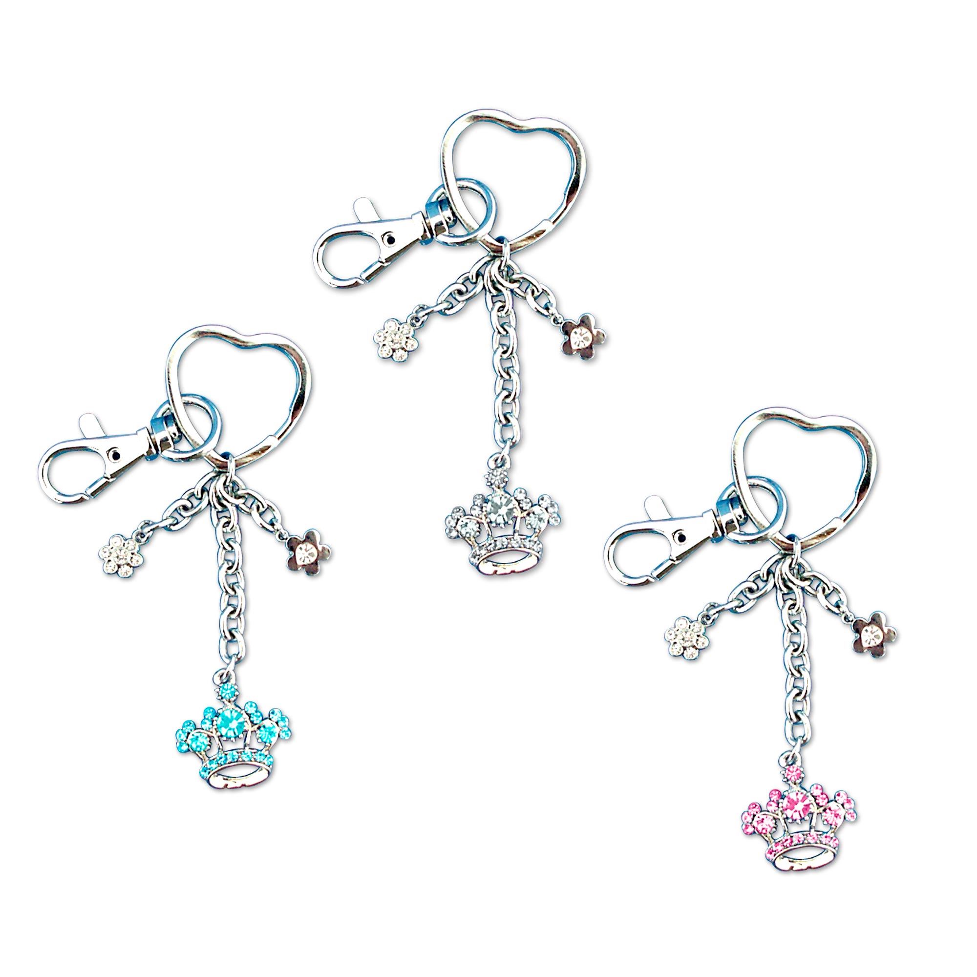 Porte cle bijoux couronne 3mods /9pcs