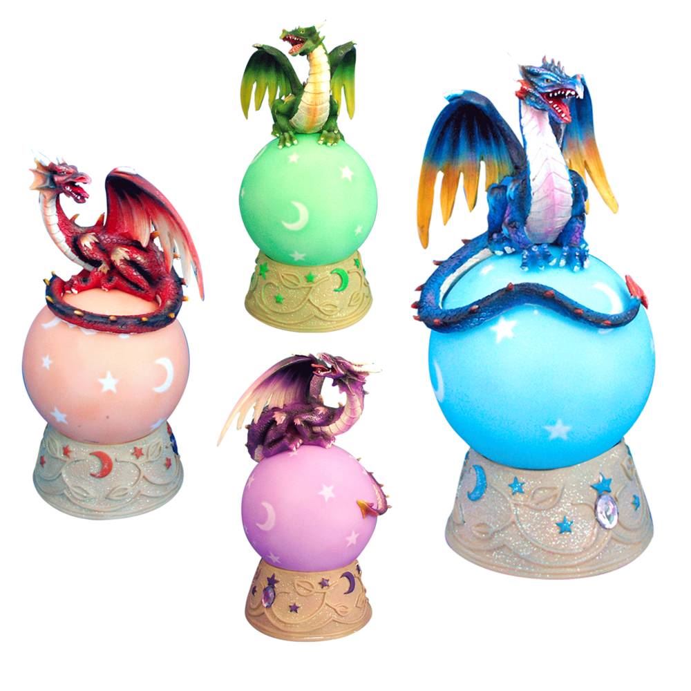 Lampe dragon sur boule