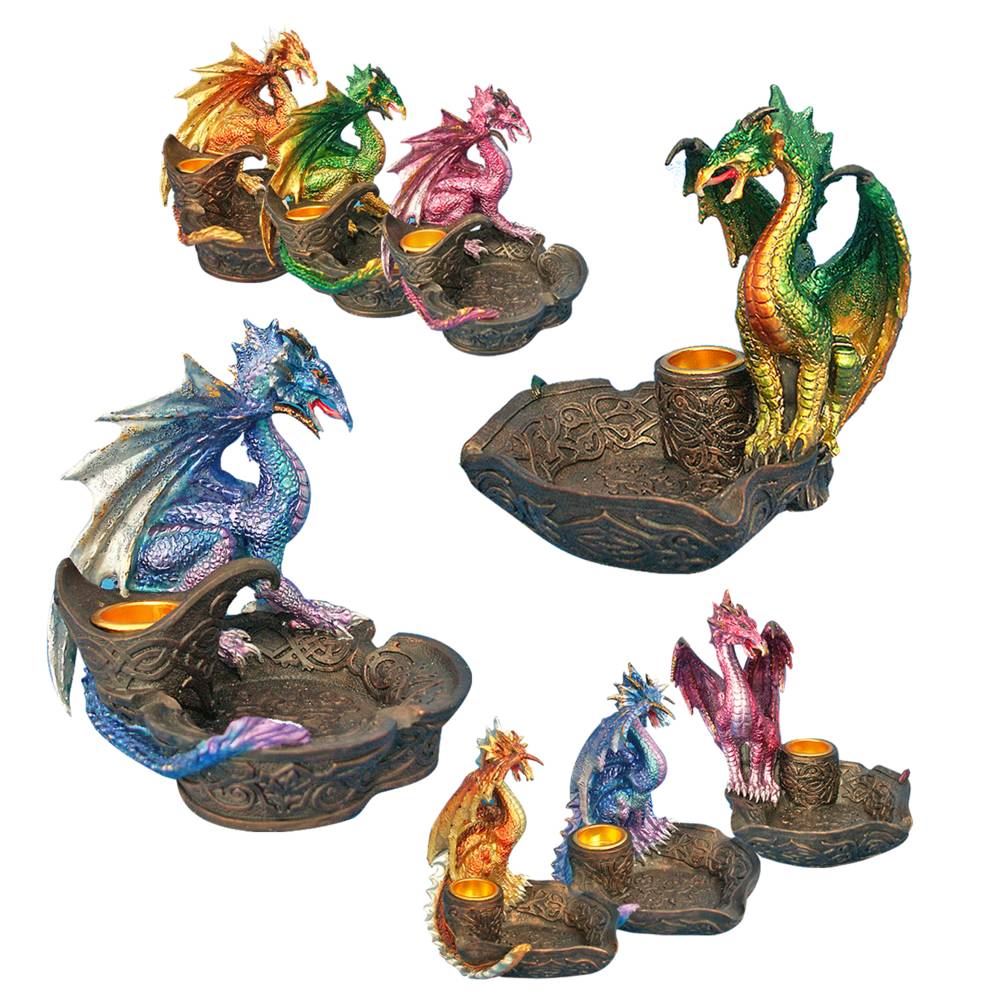 Cendrier dragon a/ bougeoir