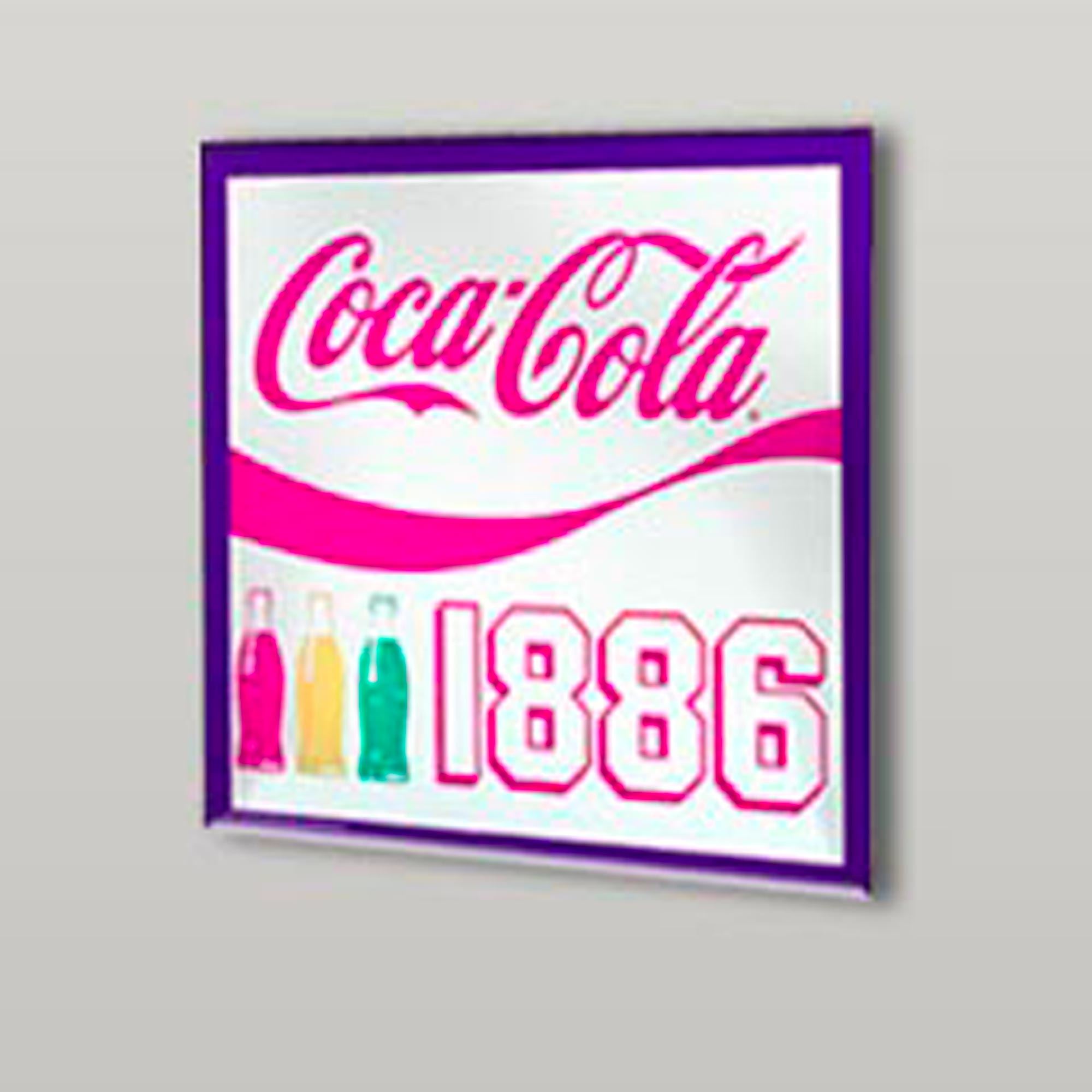 Miroir coca cola carre