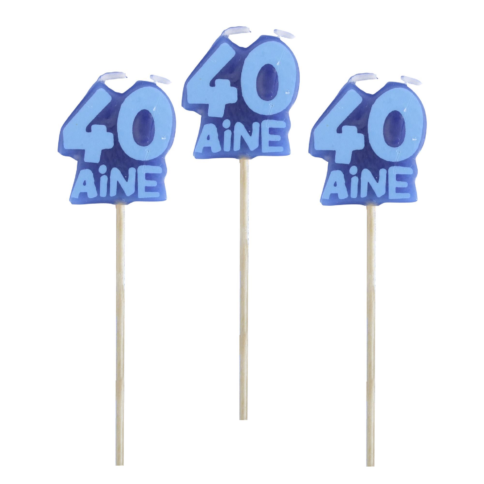 Sachet 3 bougies 40aine