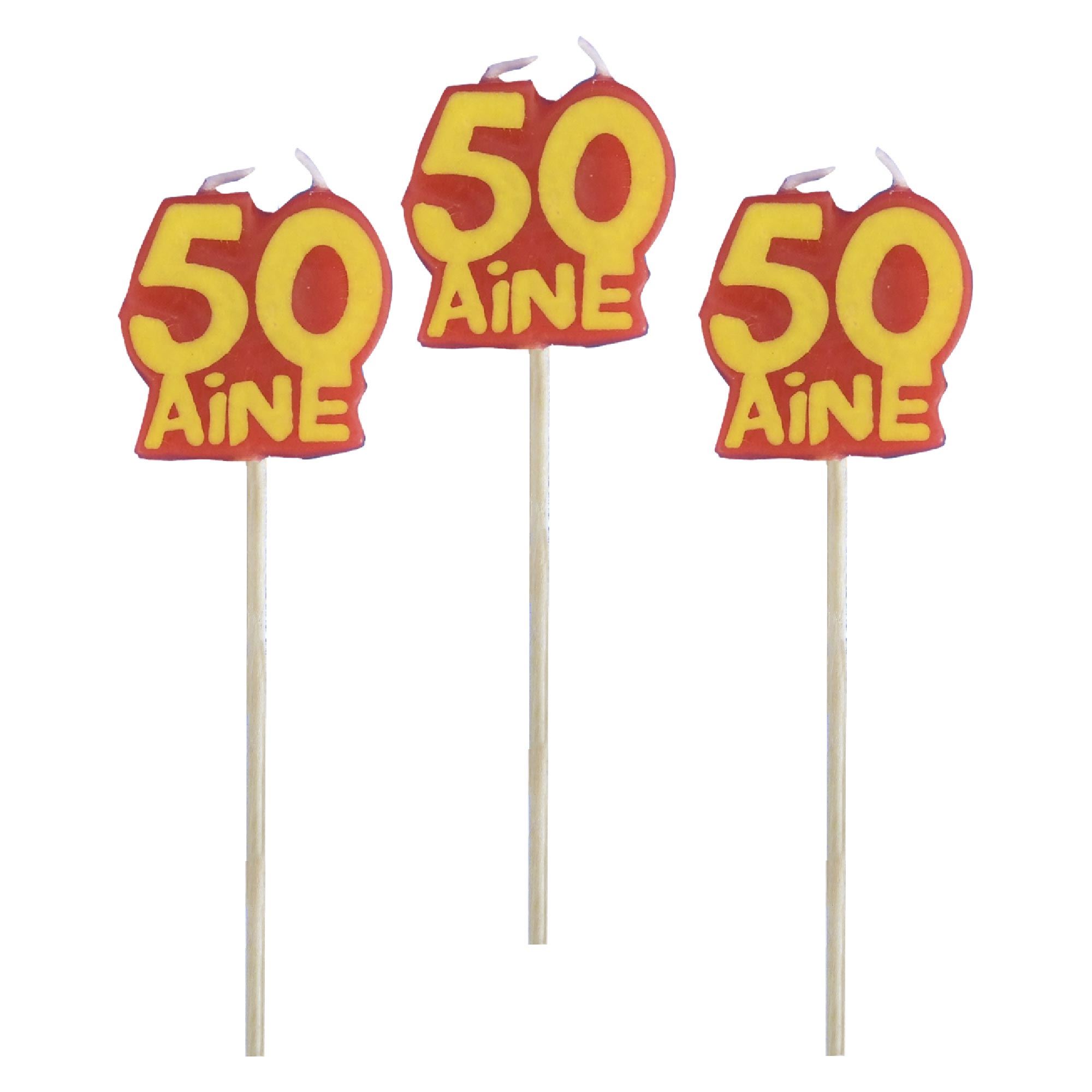 Sachet 3 bougies 50aine