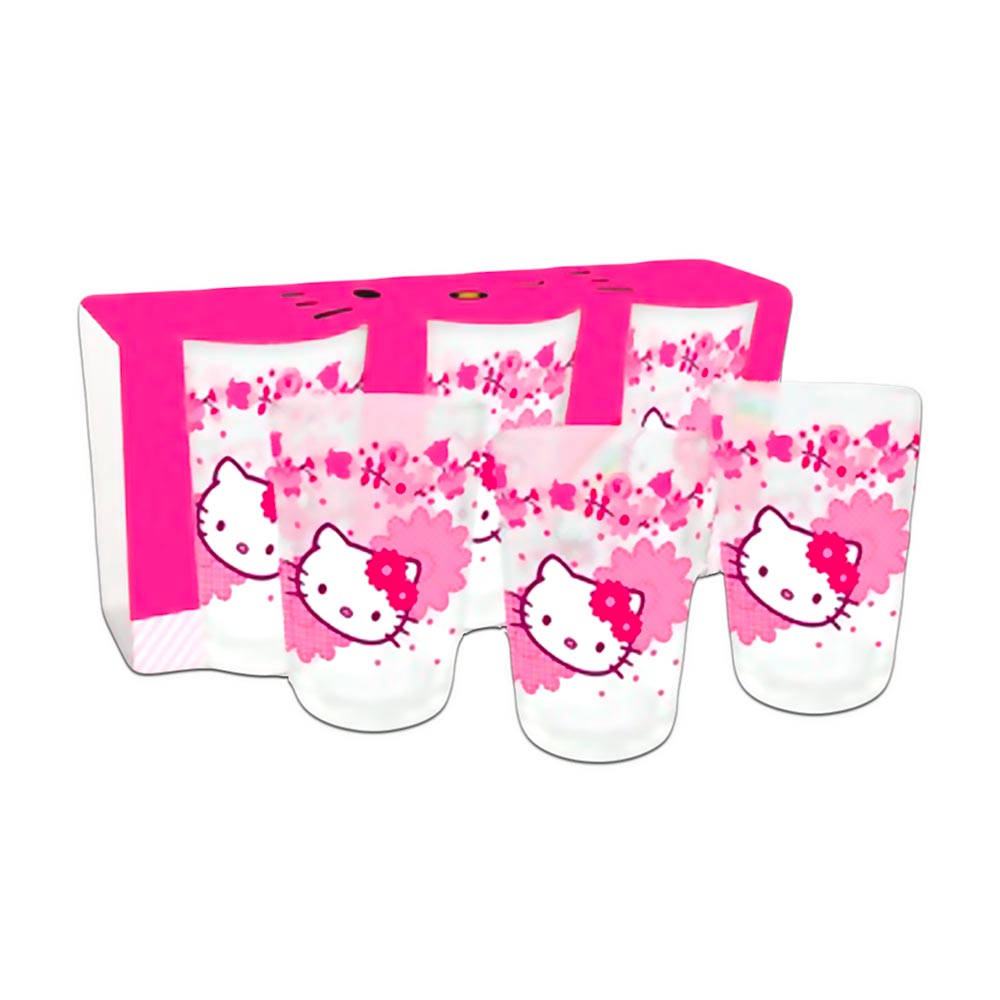 Pack 3 verre hello kitty fle