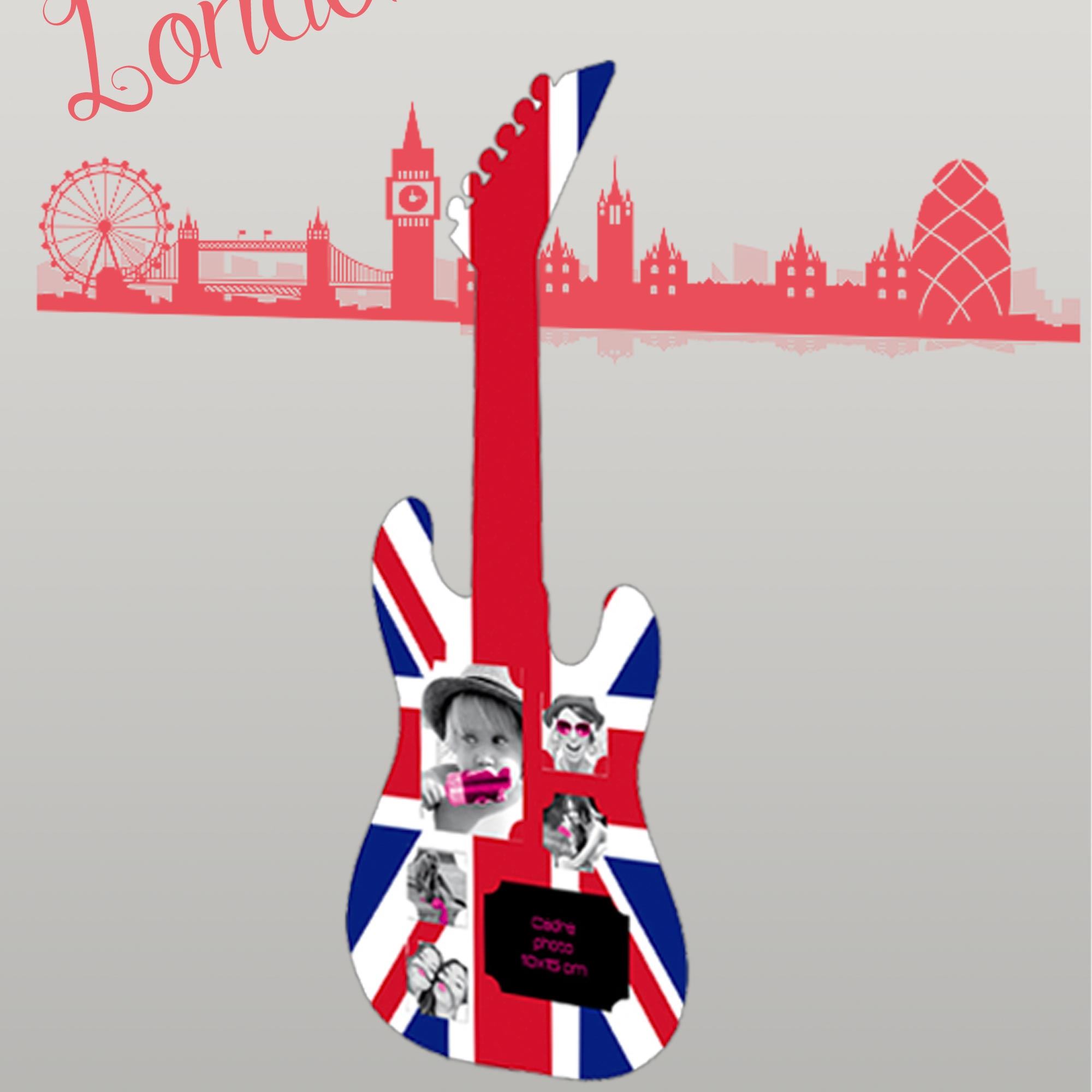 Sticker pele mele guitare