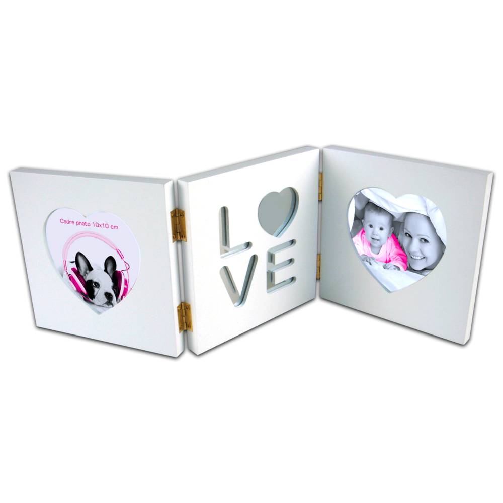 Cadre photo love pliable