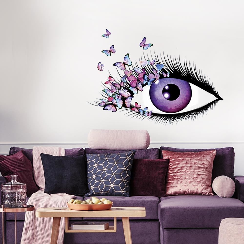 Sticker oeil a/ papillons