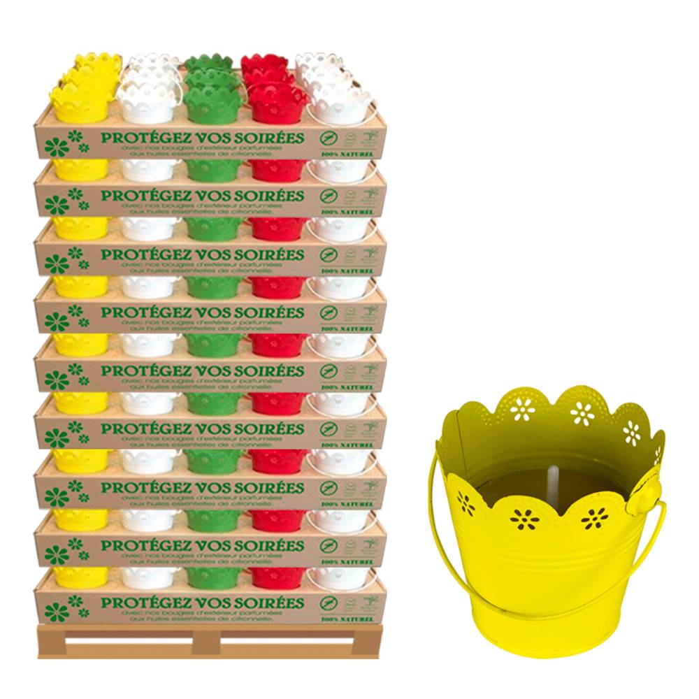 Bougie citronnelle pot metal