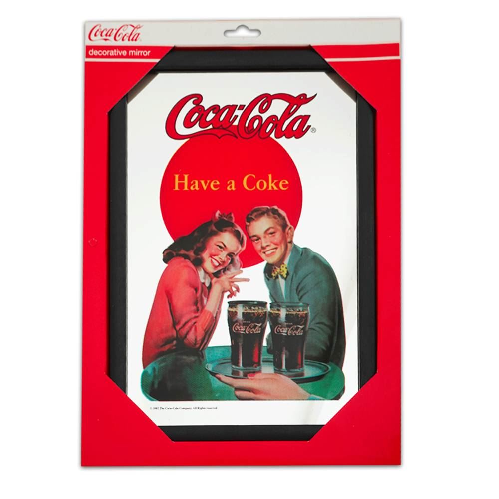 Miroir coca cola 2 jeunes
