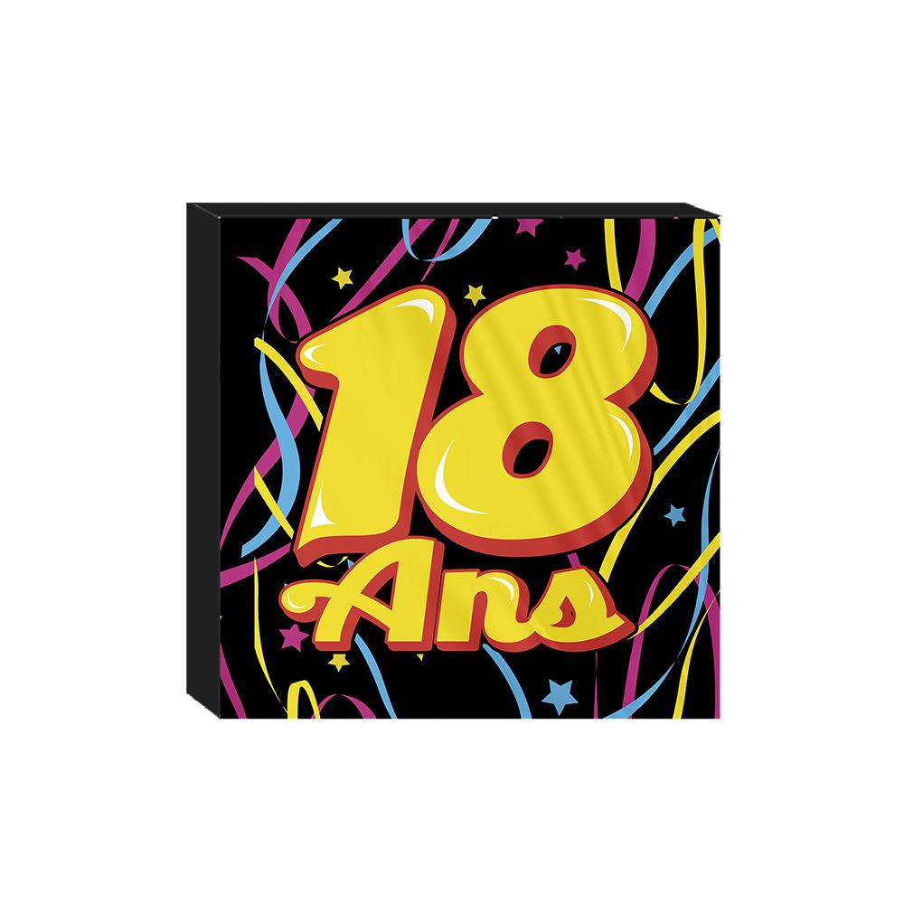 Pack 20 serviettes 18 ans