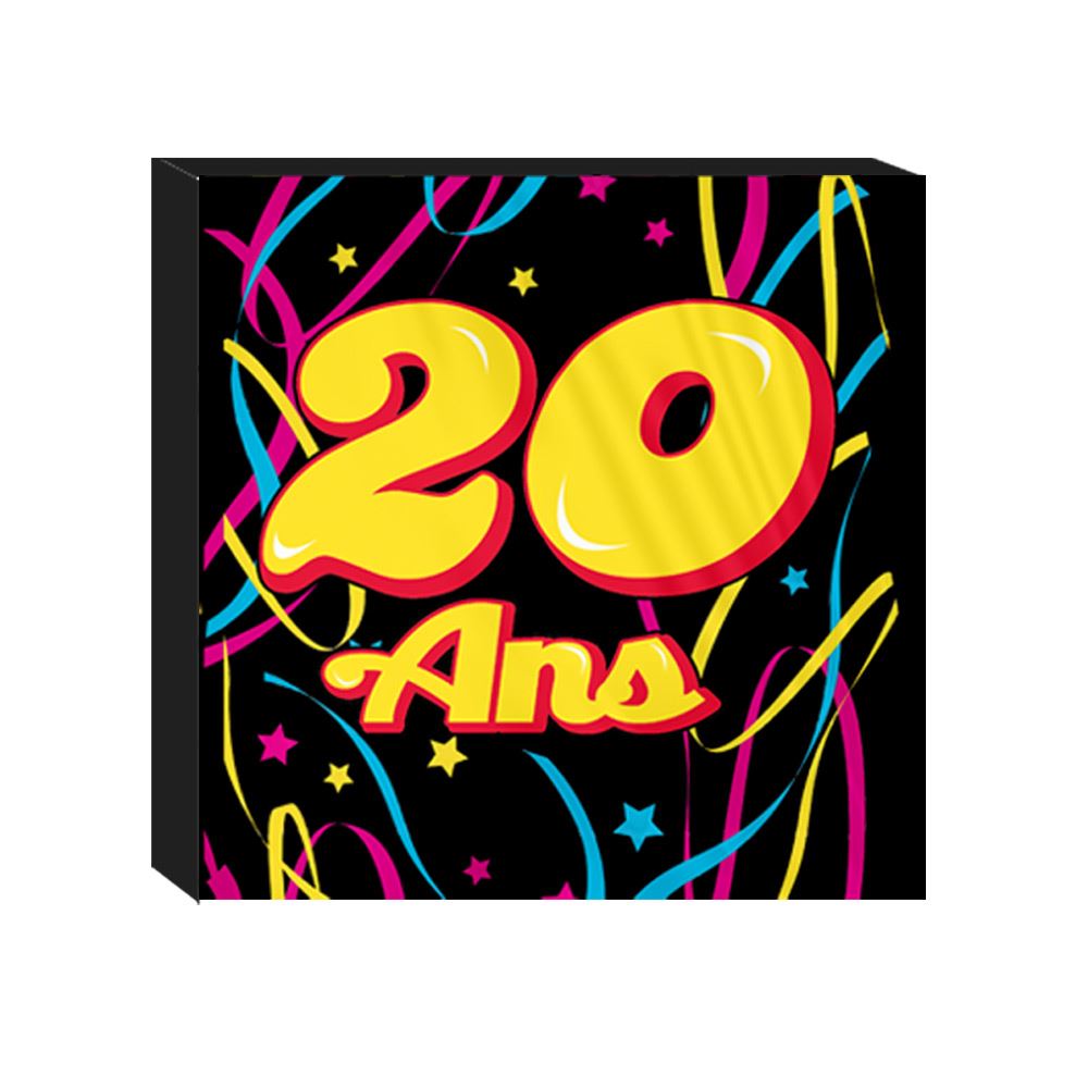 Pack 20 serviettes 20ans