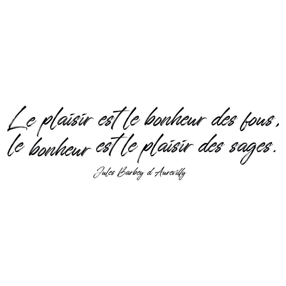 Sticker citation le bonheur